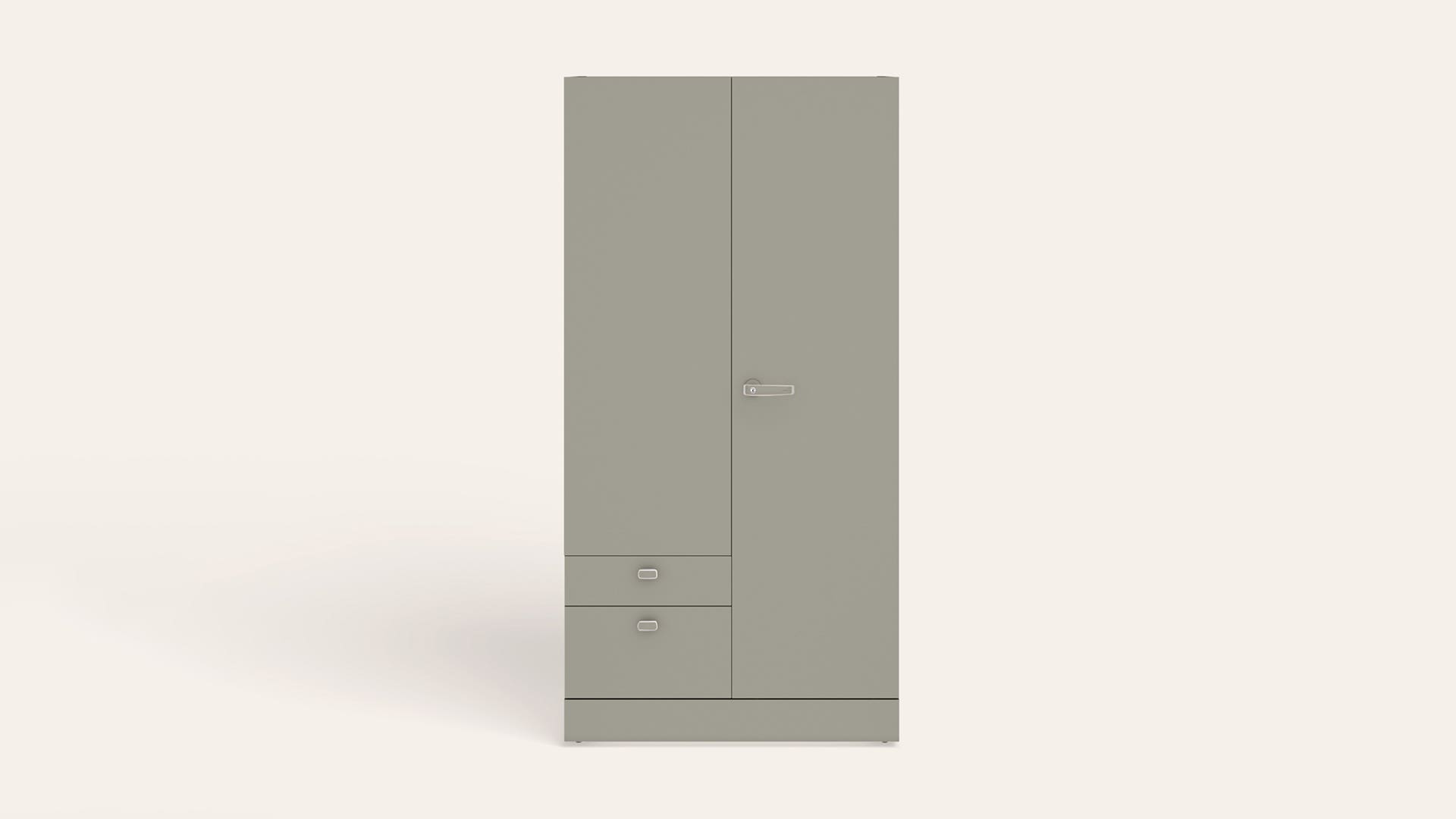 Auraline® Women Premium 2-Door Steel Almirah/Wardrobe(London Fog)
