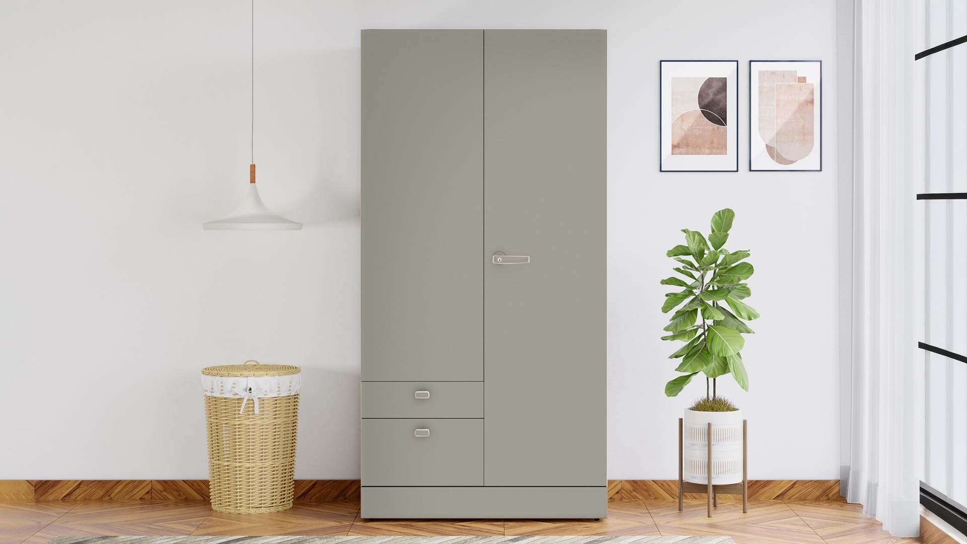Auraline 2-Door Steel Almirah
