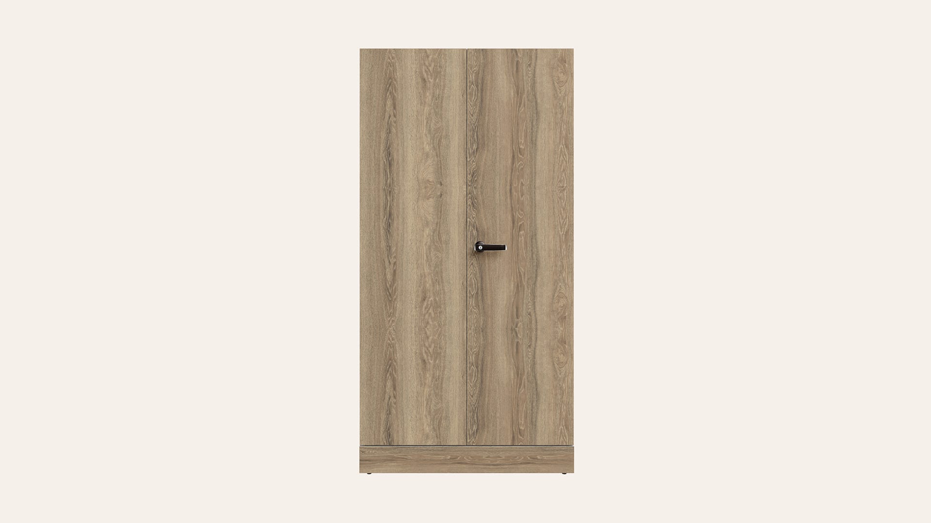 Auraline® Women Basic 2-Door Steel Almirah/Wardrobe(Precoated Grey Oak)