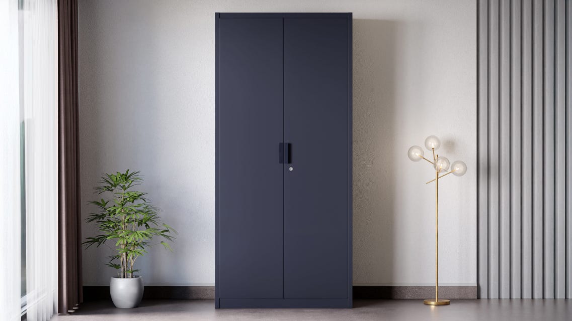 Ultraline NX 2-Door Steel Almirah/Wardrobe (Denim Blue)