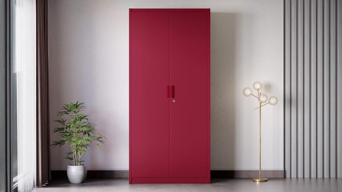 Ultraline NX 2-Door Steel Almirah/Wardrobe (Scooter Red)