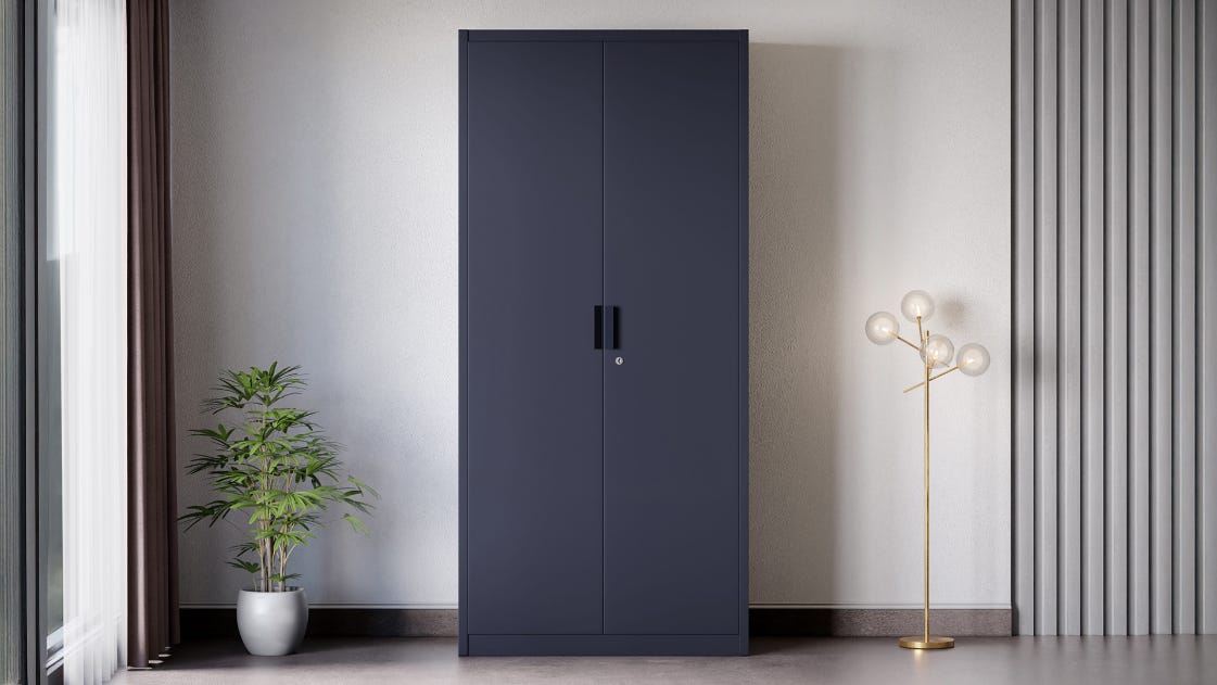 Ultraline NX 2-Door Steel Almirah/Wardrobe (Denim Blue)