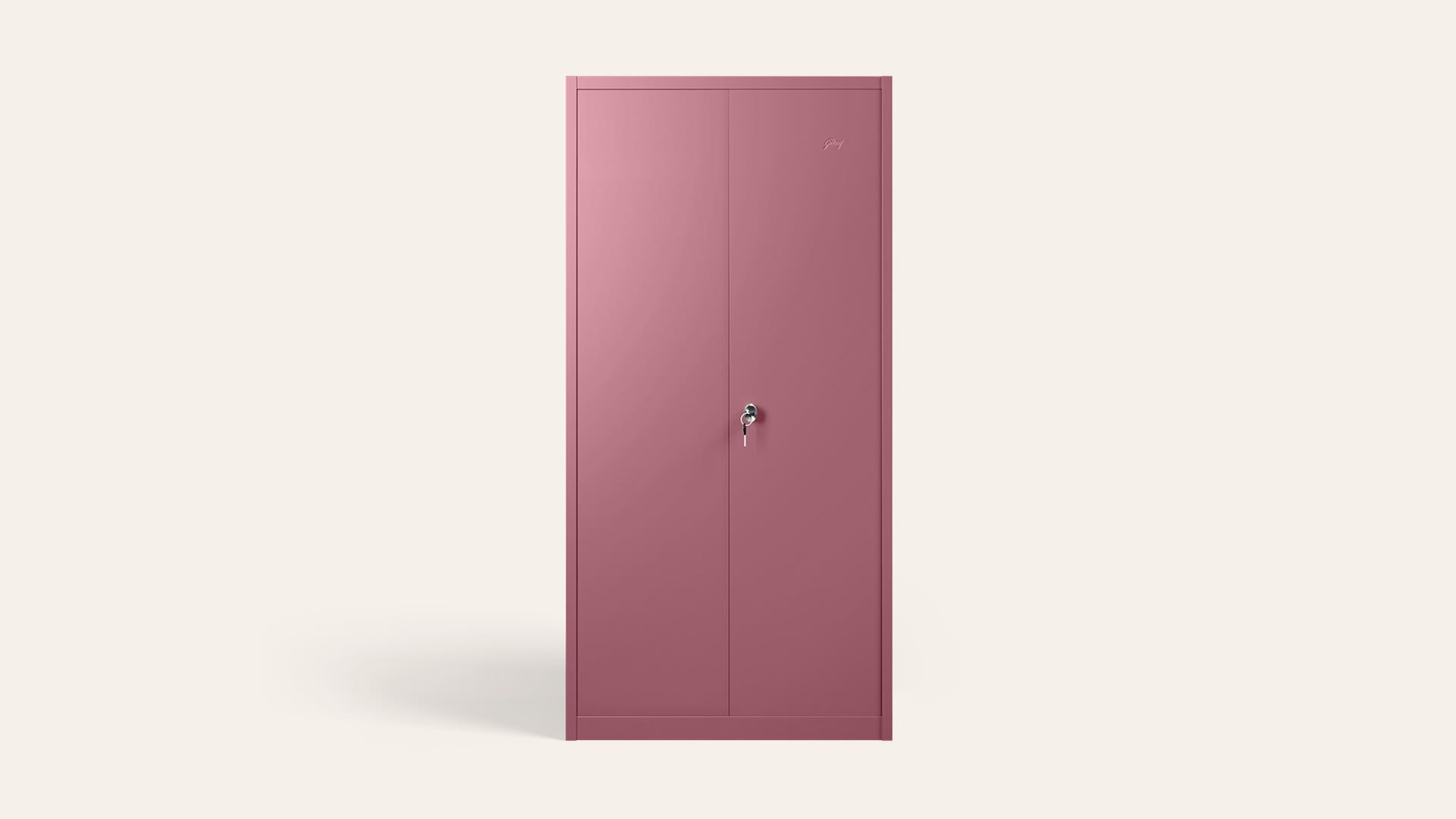 Luminex NX 2-Door Steel Almirah/Wardrobe(Textured Dusty Rose)