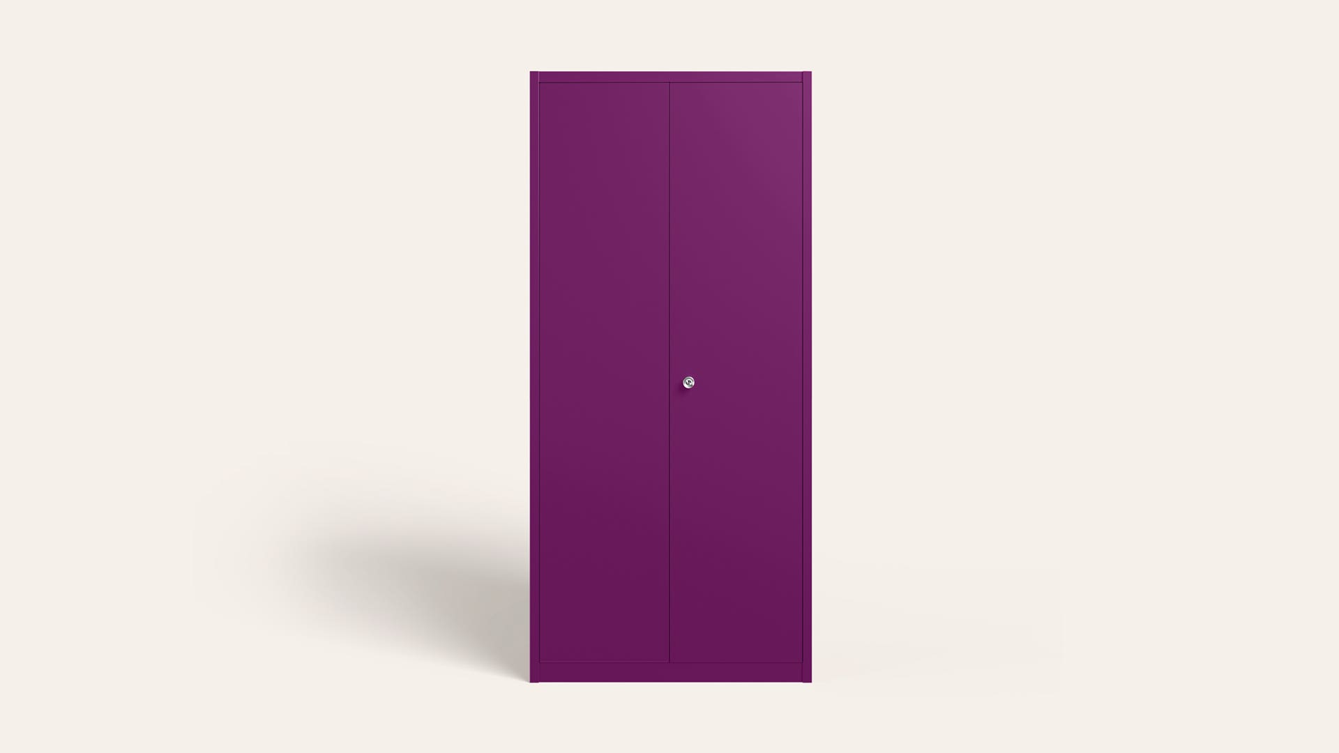 Marc 2-Door Steel Almirah/Wardrobe(Textured Mulberry)