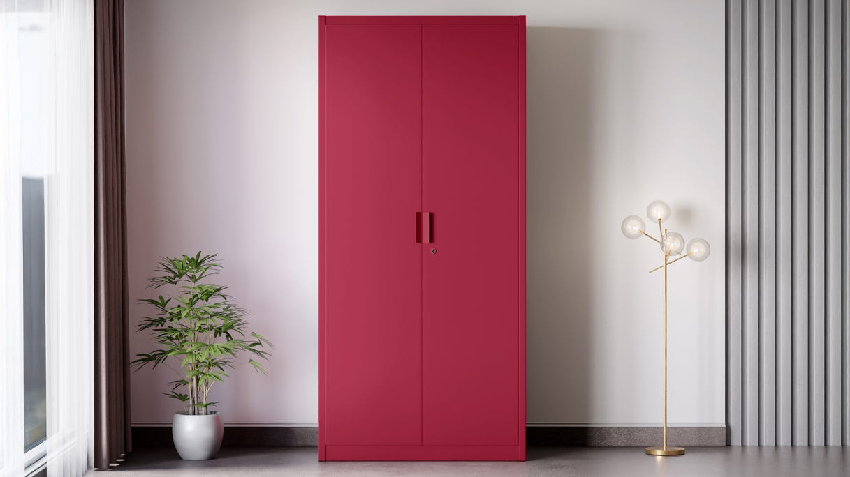 Ultraline NX 2-Door Steel Almirah/Wardrobe (Scooter Red)