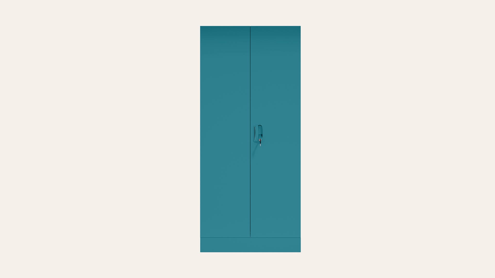 Aceline® Premium 2-Door Steel Almirah (Textured Teal)