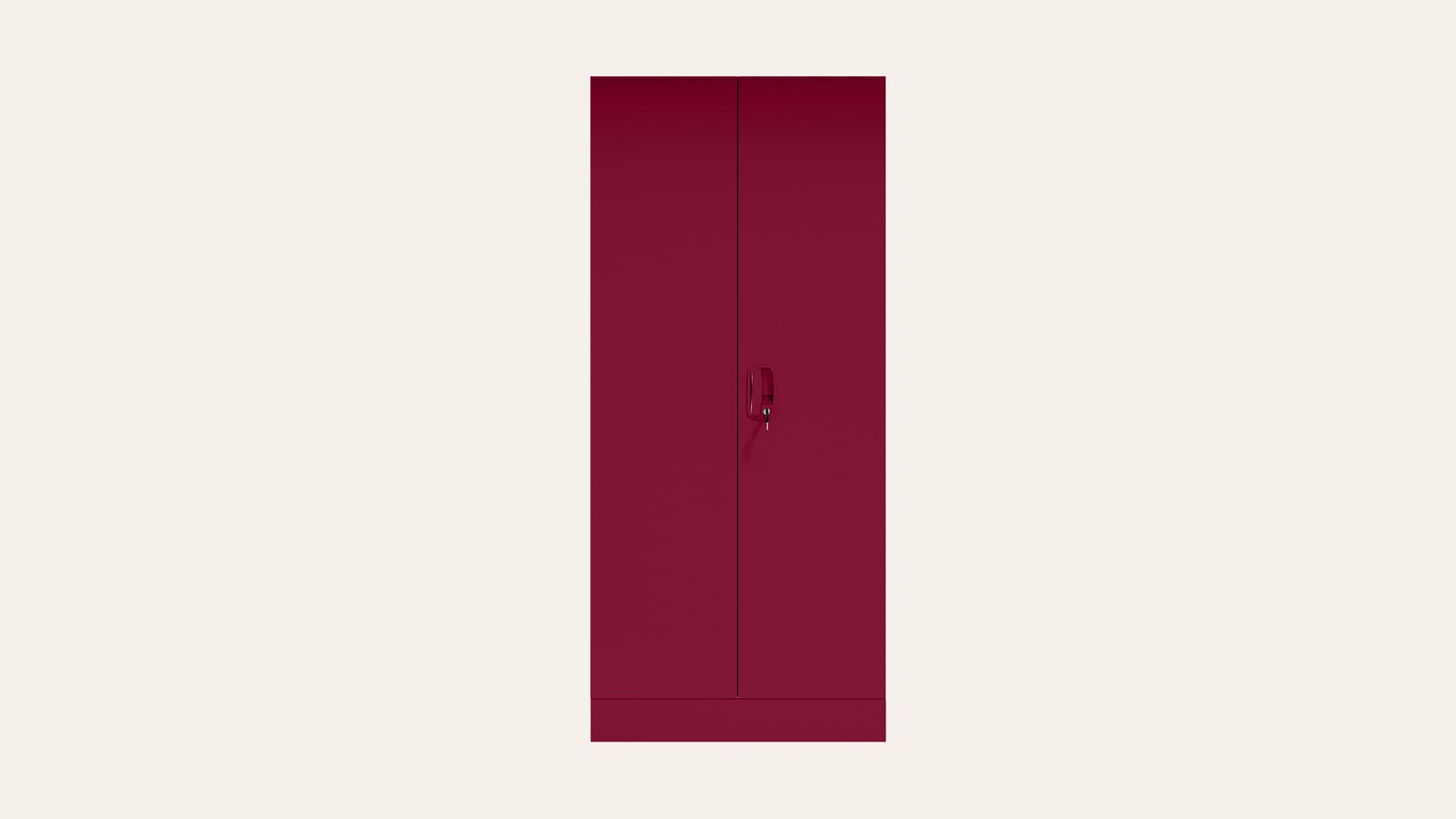 Aceline® Premium 2-Door Steel Almirah (Textured Berry Red)