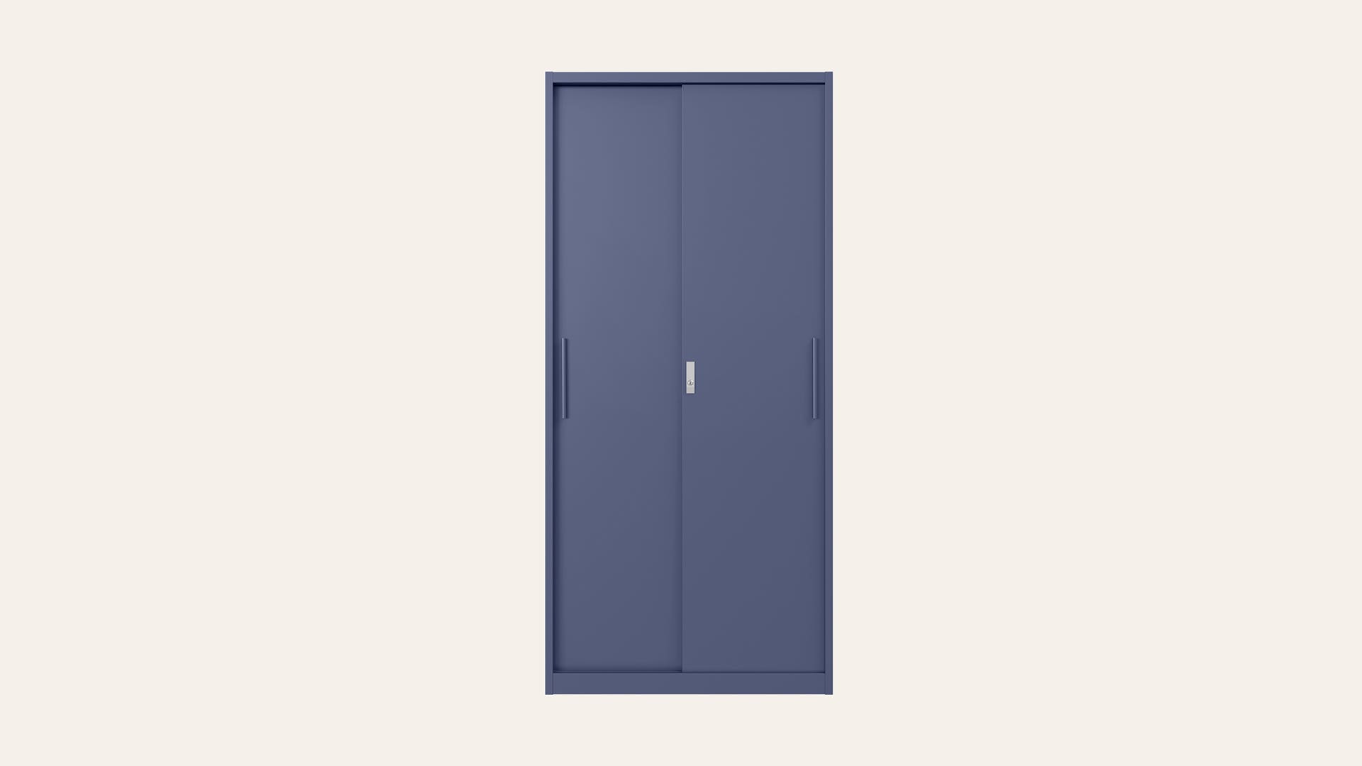 Slide N Stack Sliding 2-Door Steel Almirah/Wardrobe(Textured Phiroja Blue)