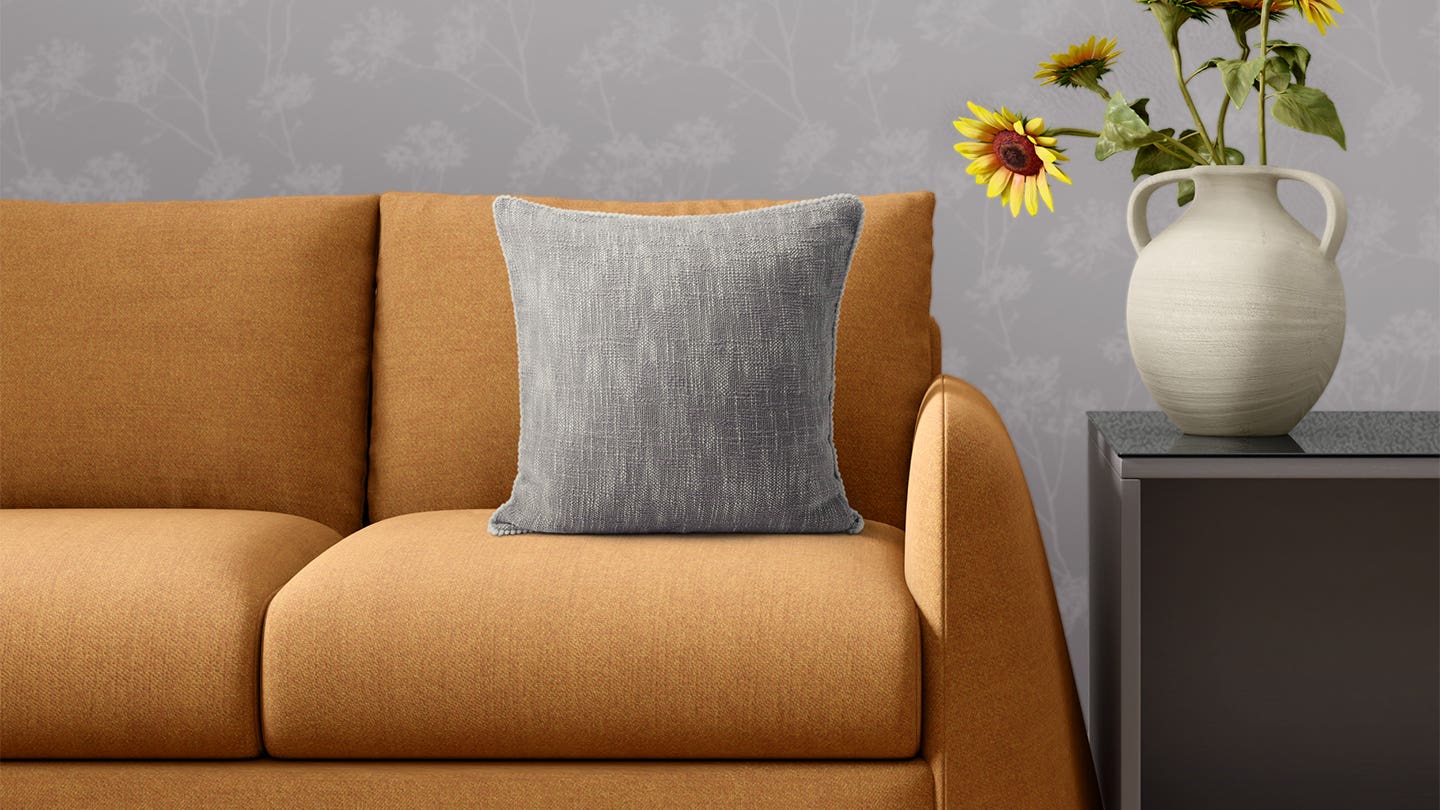 18x18 Cotton Square Cushion Cover (Chambray)