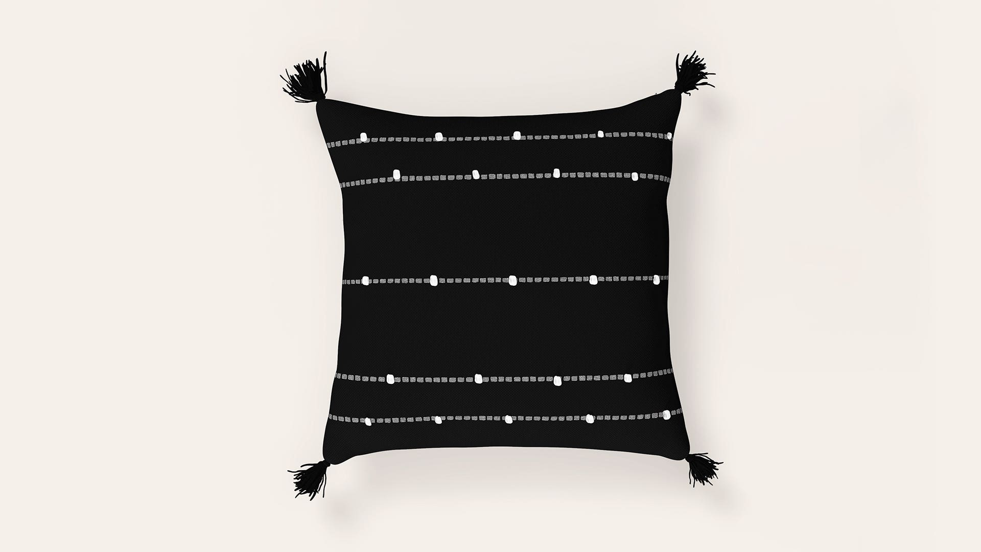 18x18 Cotton Square Cushion Cover (White Loop)