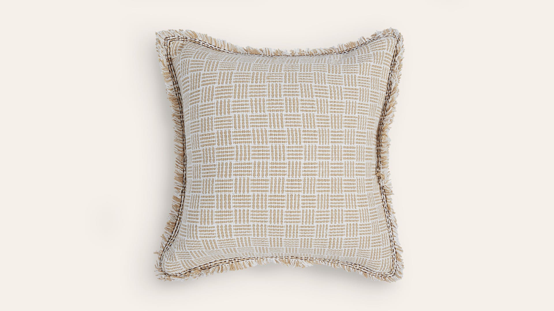 Textured-Woven Cotton Cushion Cover