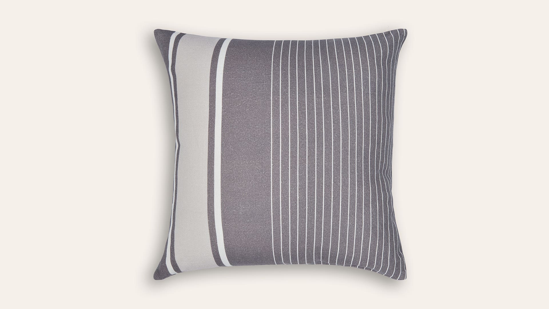 Quad Stripes-Digital Print Cotton Slub Cushion Cover