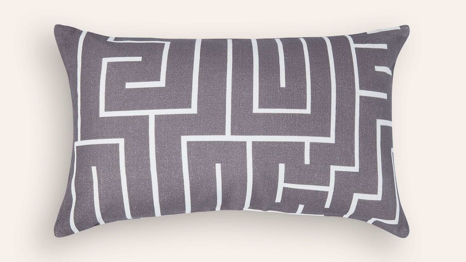 Labyrinth-Digital Print Cotton Slub Cushion Cover