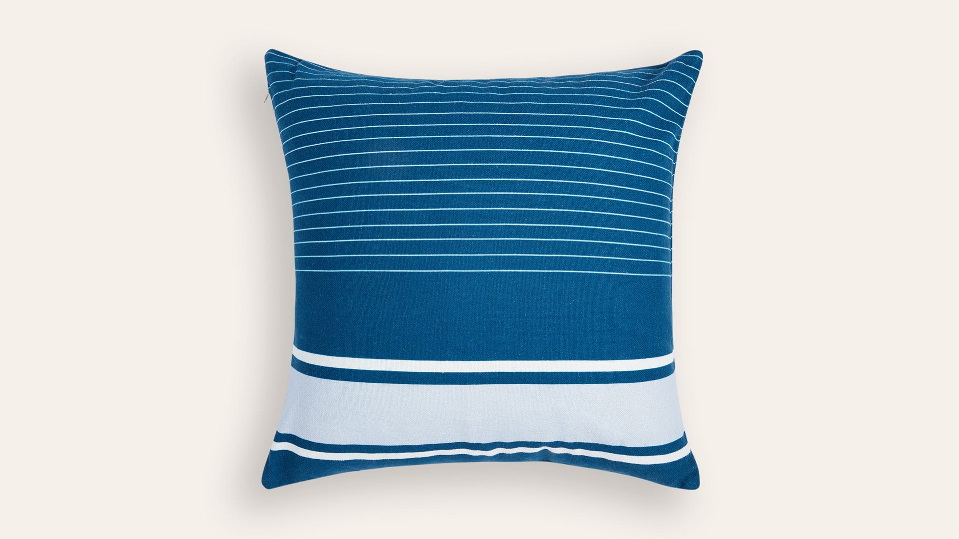 Quad Stripes-Digital Print Cotton Slub Cushion Cover