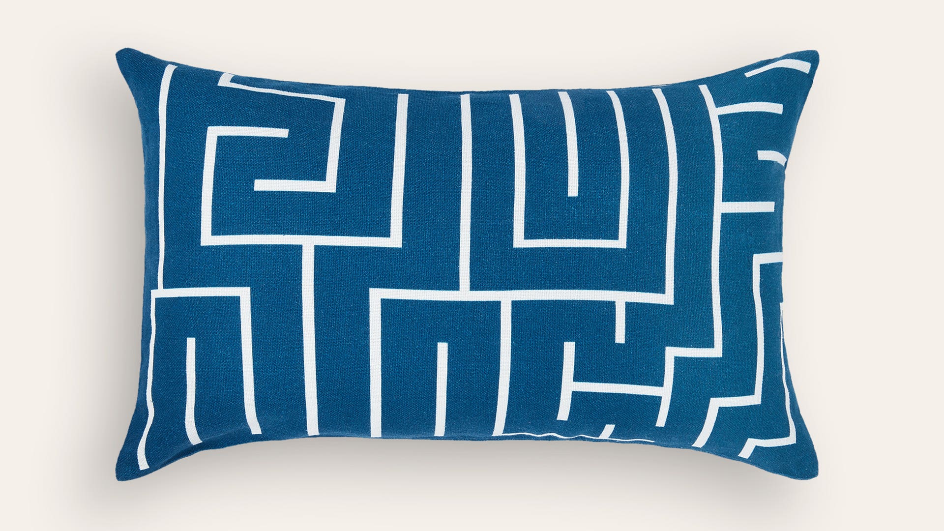 Labyrinth-Digital Print Cotton Slub Cushion Cover
