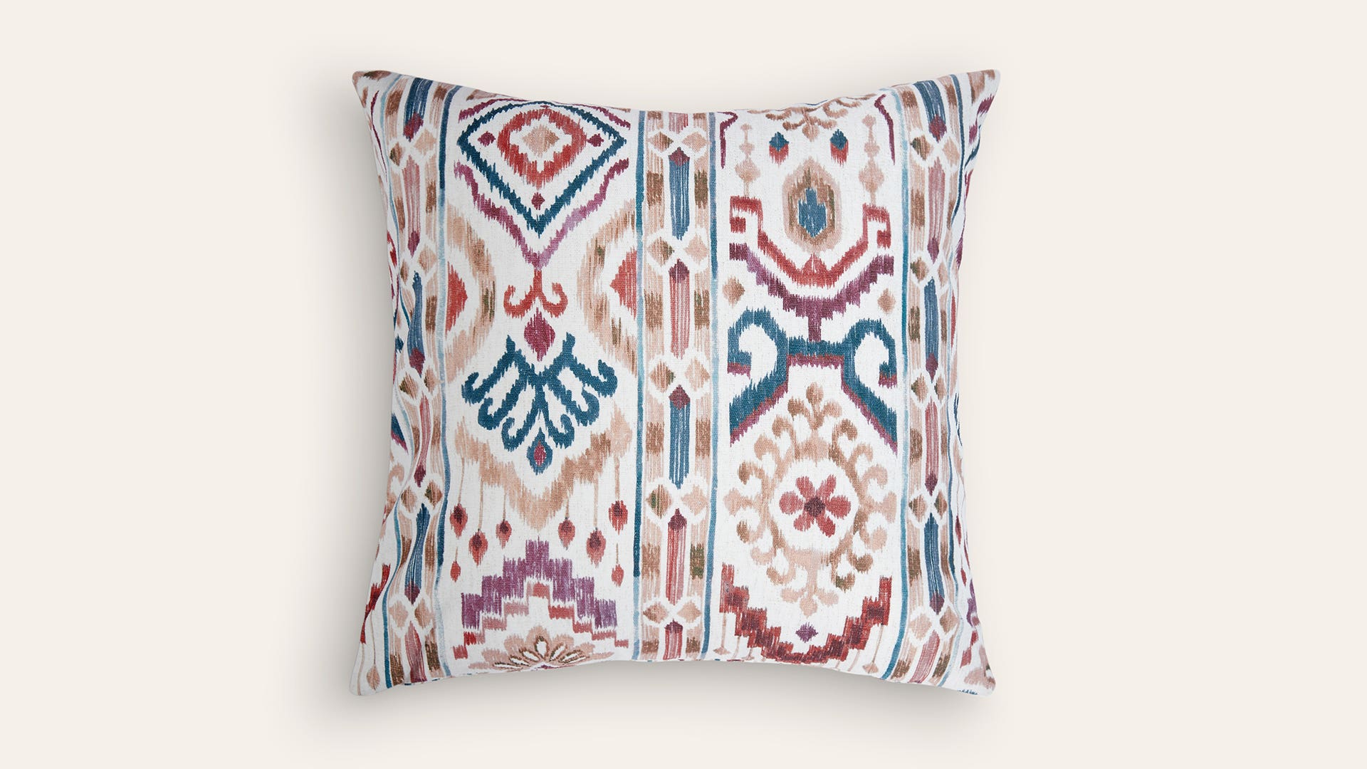 Ikat-Digital Print Polyester and Linen Cushion Cover
