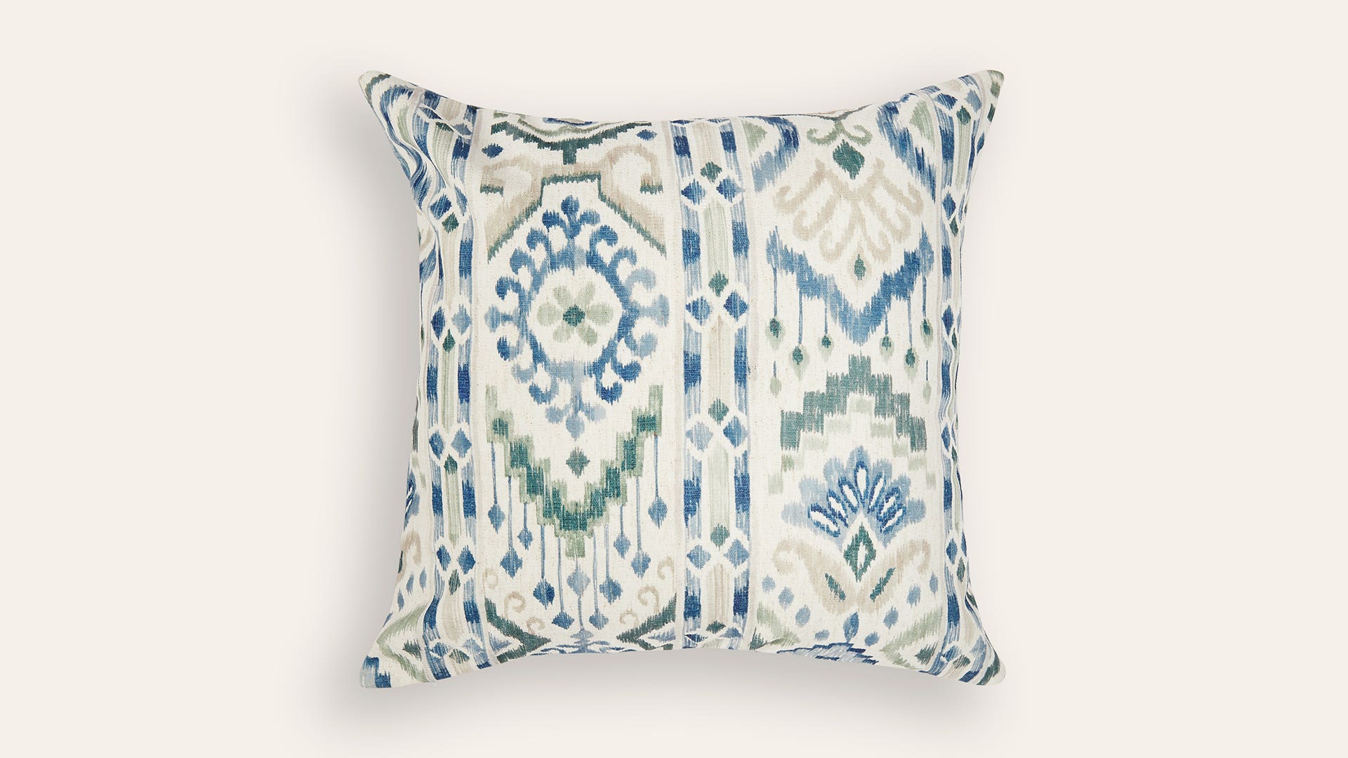 Ikat-Digital Print Polyester and Linen Cushion Cover