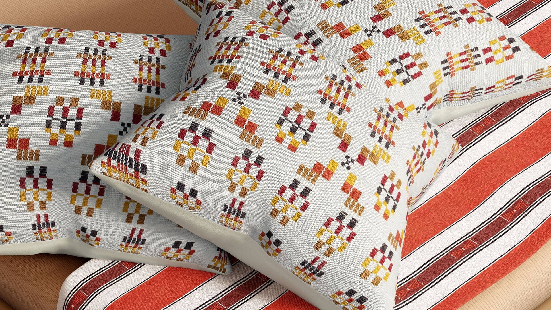 Traditional Naga Design-Handloom woven (Traditional loin loom) Cotton Cushion Cover