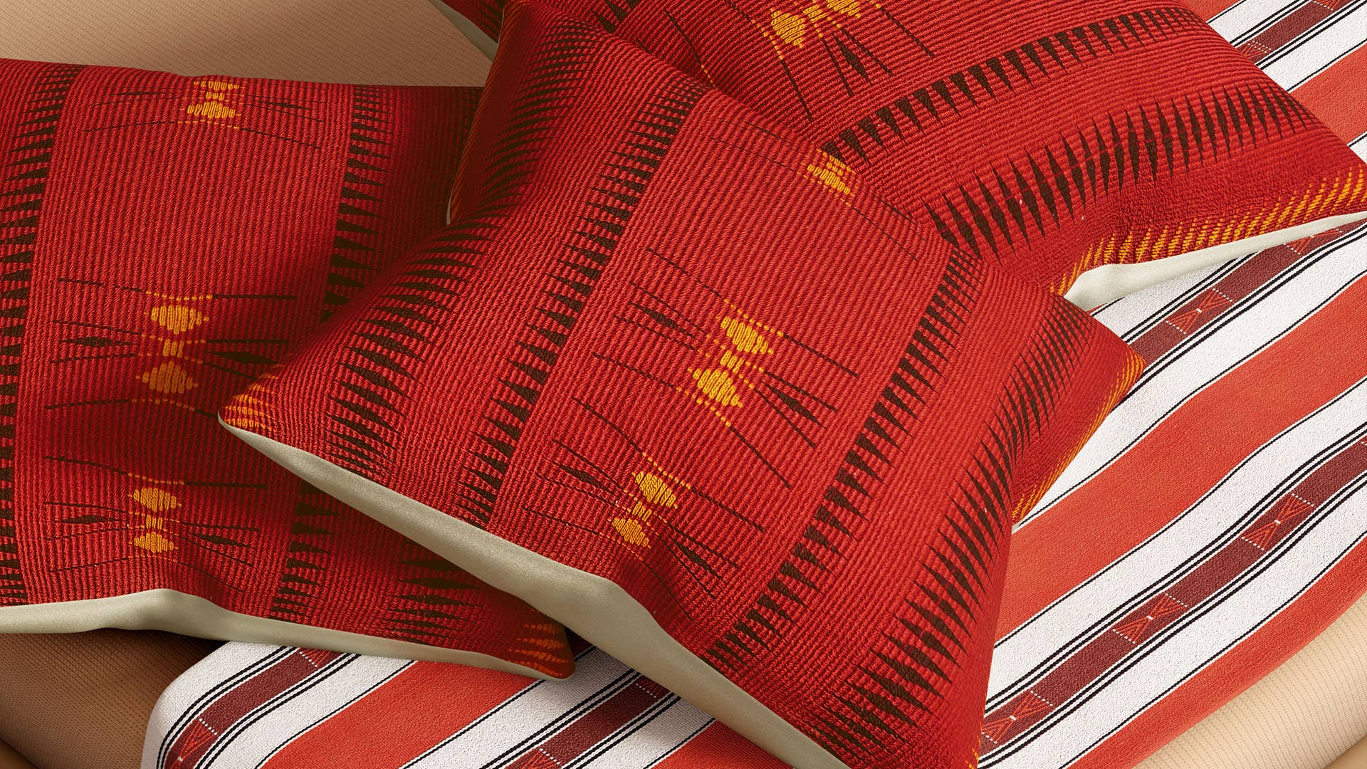 Traditional Naga Design-Handloom woven (Traditional loin loom) Cotton Cushion Cover