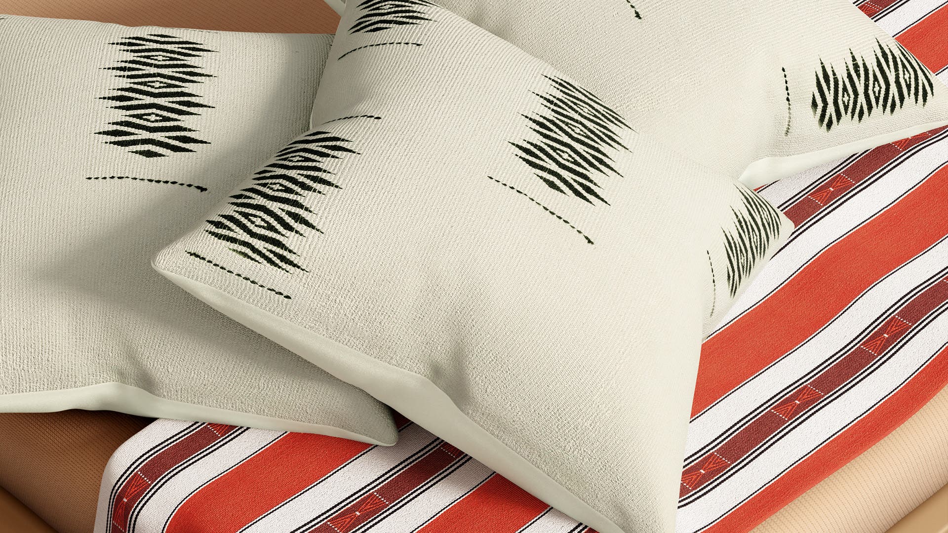 Traditional Naga Design-Handloom woven (Traditional loin loom) Cotton Cushion Cover