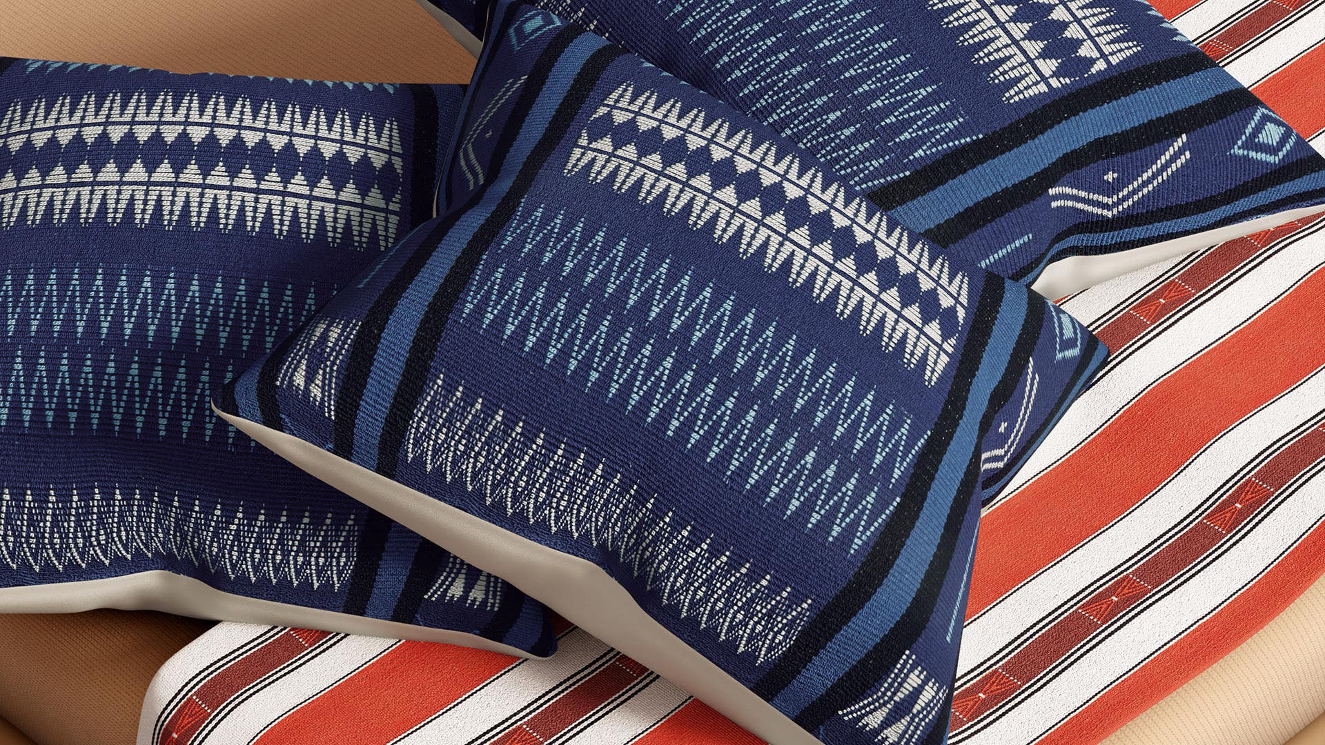 Traditional Naga Design-Handloom woven (Traditional loin loom) Cotton Cushion Cover