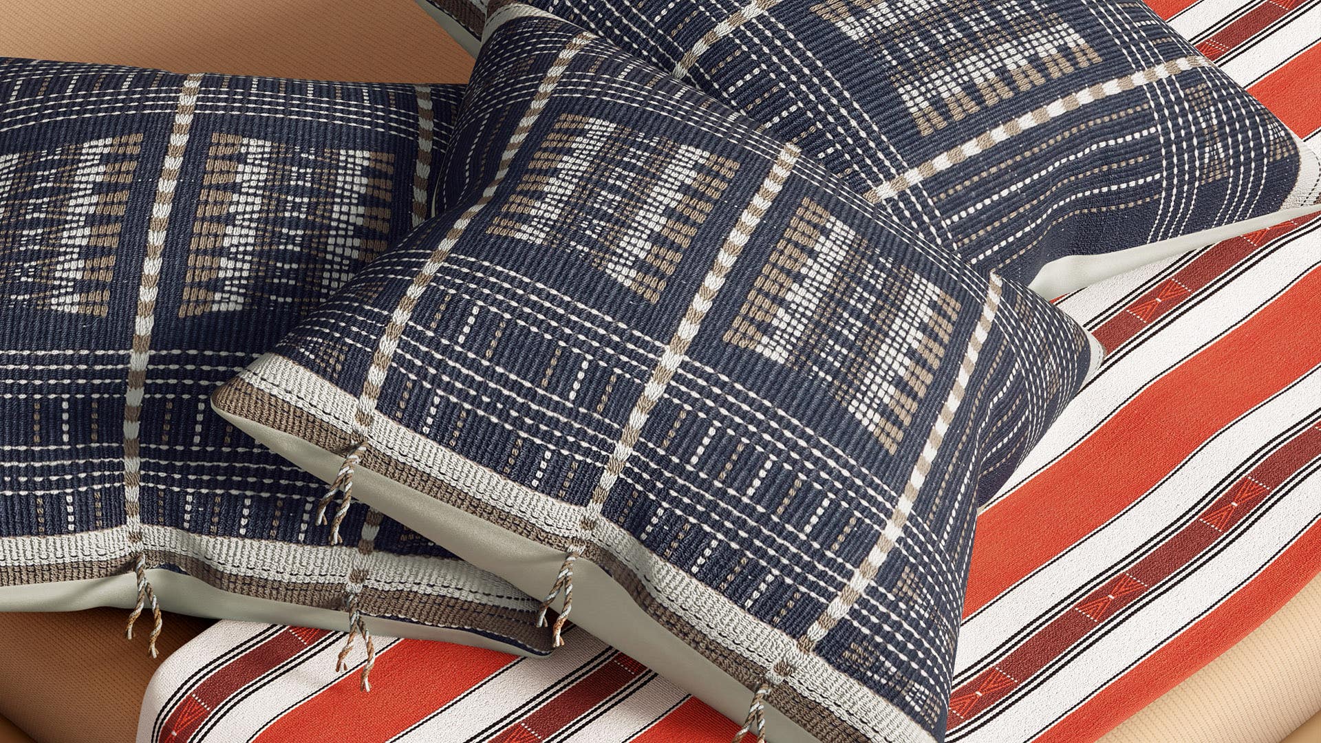 Traditional Naga Design-Handloom woven (Traditional loin loom) Cotton Cushion Cover