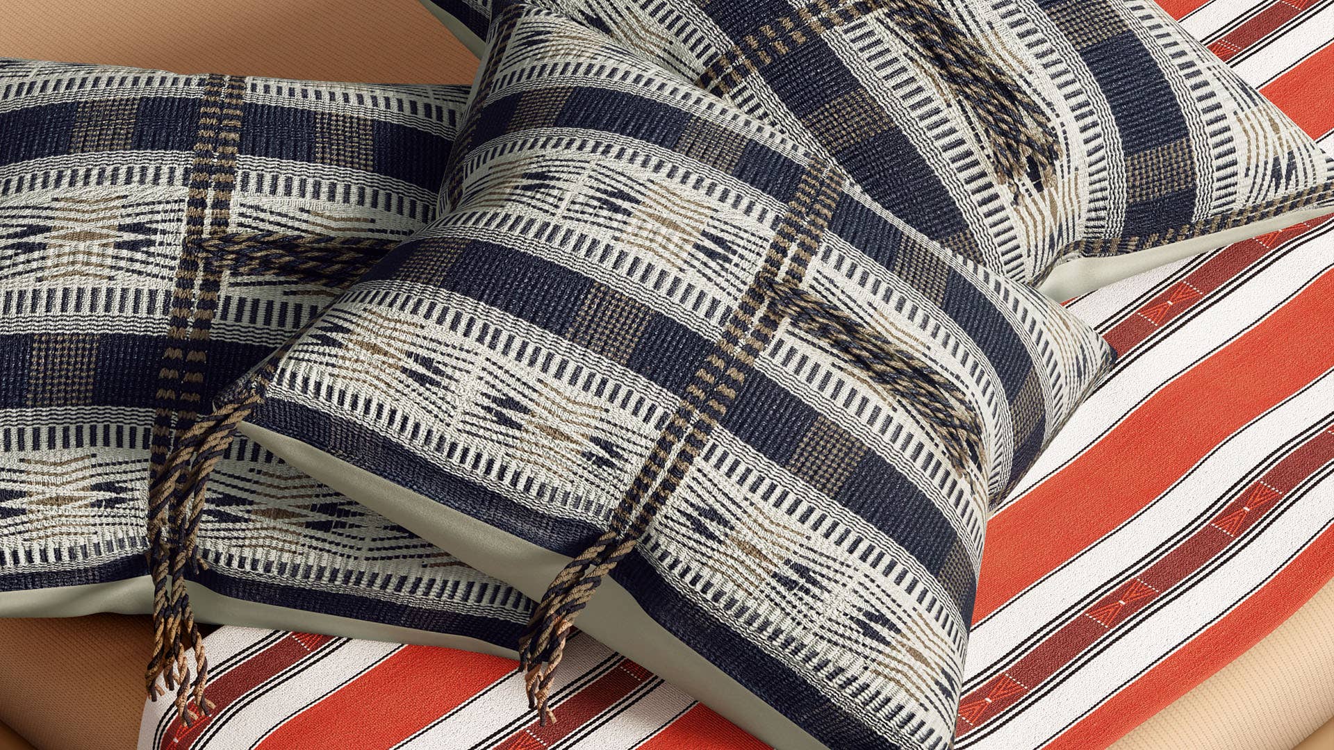 Traditional Naga Design-Handloom woven (Traditional loin loom) Cotton Cushion Cover