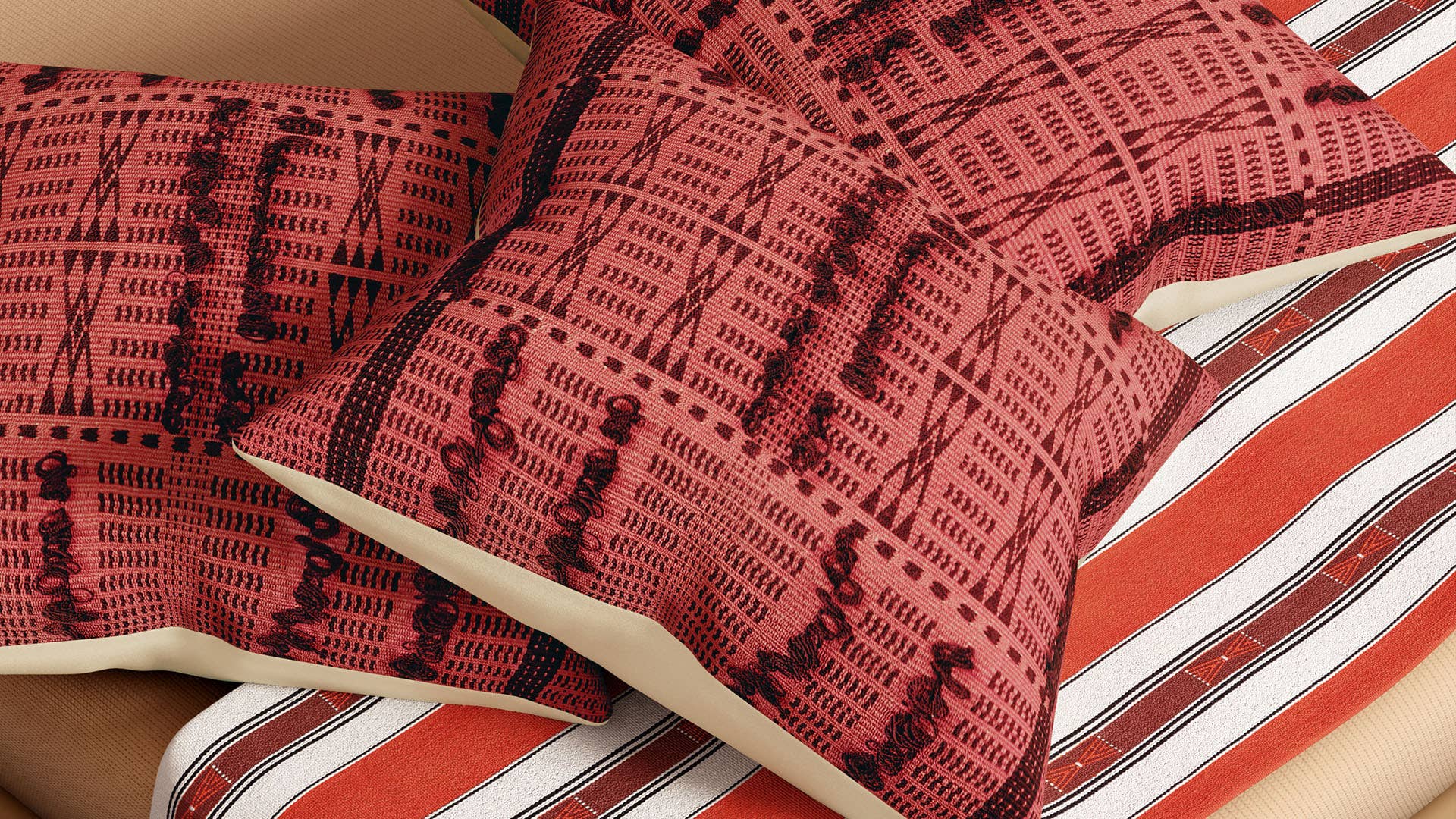 Traditional Naga Design-Handloom woven (Traditional loin loom) Cotton Cushion Cover
