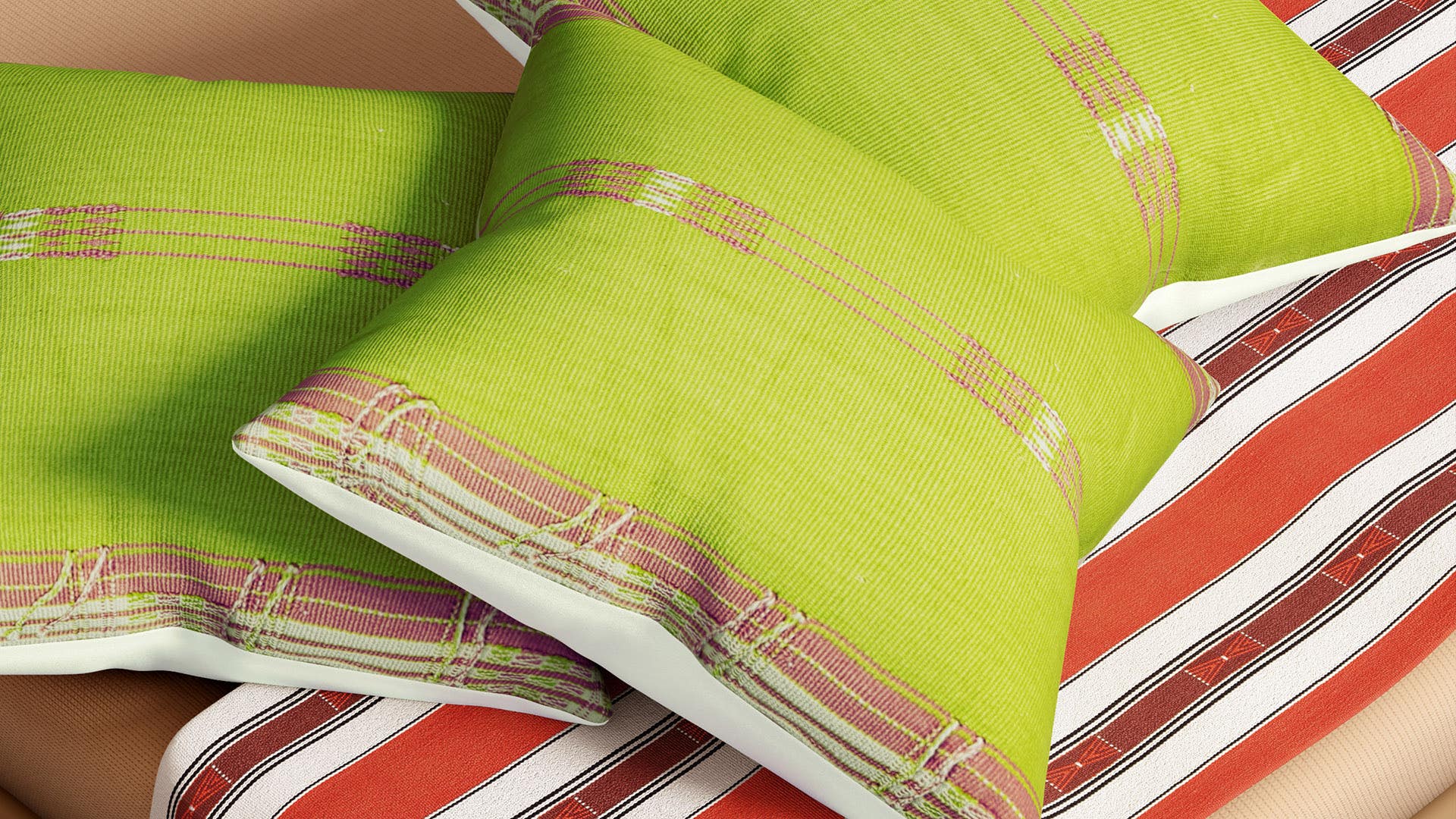 Traditional Naga Design-Handloom woven (Traditional loin loom) Cotton Cushion Cover