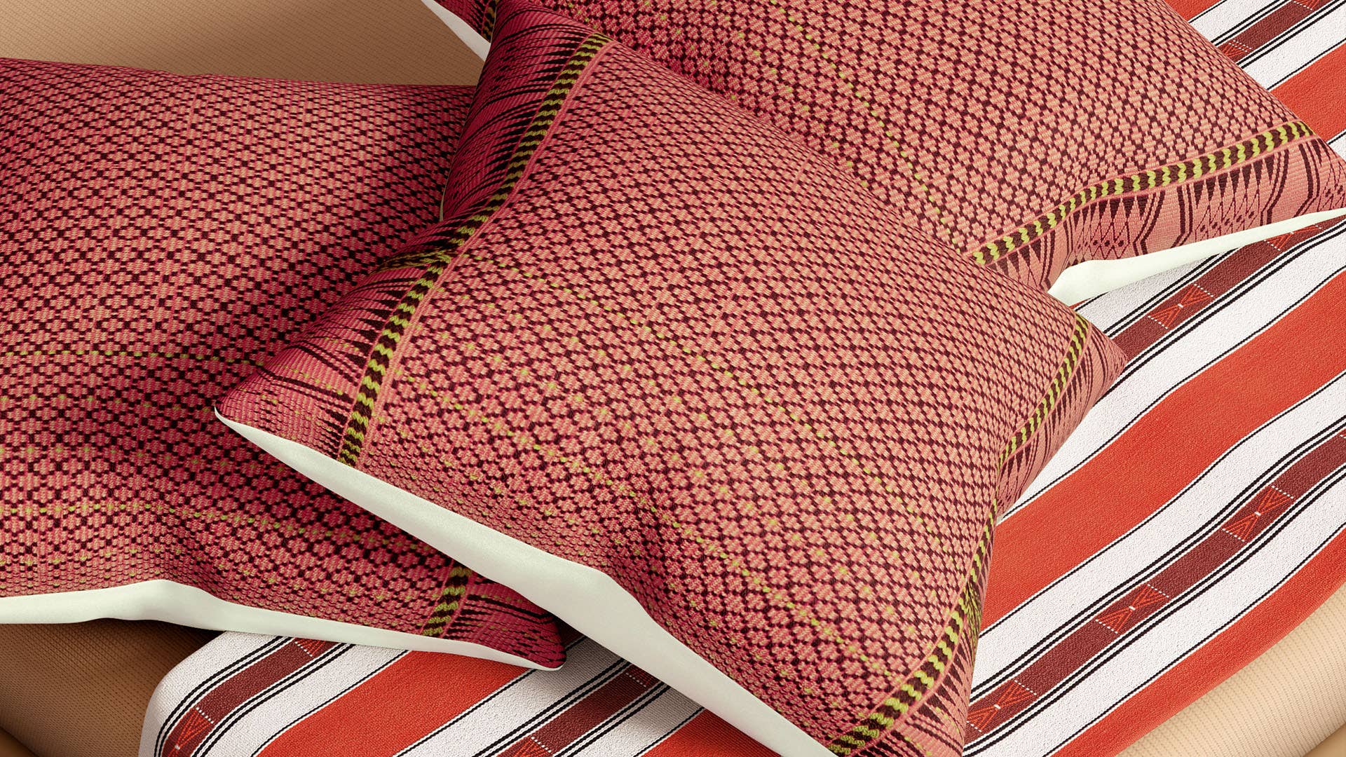 Traditional Naga Design-Handloom woven (Traditional loin loom) Cotton Cushion Cover