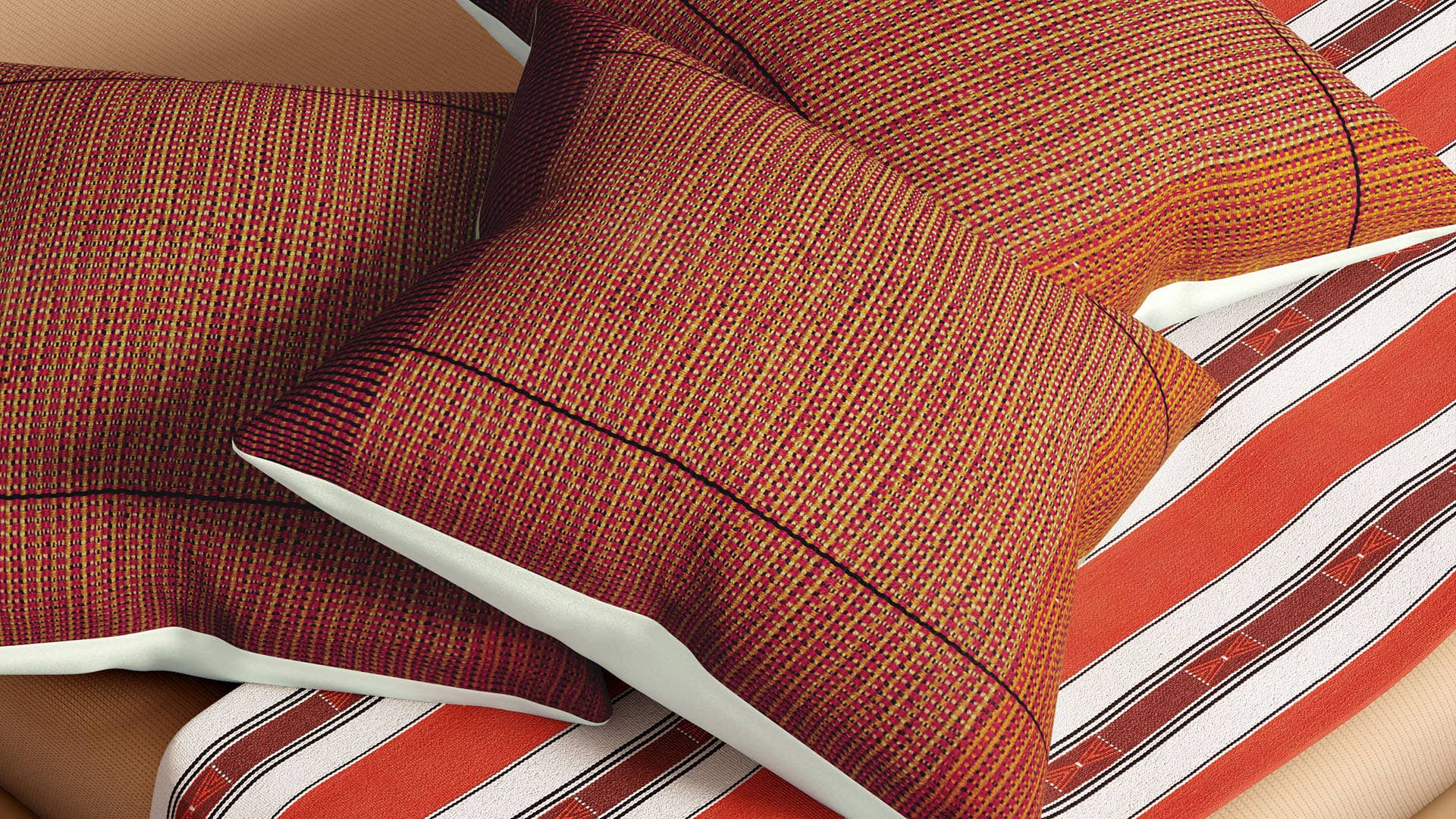 Traditional Naga Design-Handloom woven (Traditional loin loom) Cotton Cushion Cover