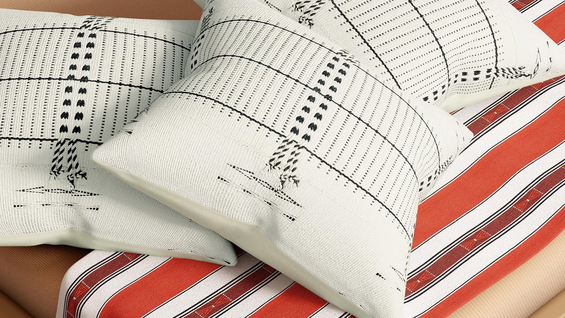Traditional Naga Design-Handloom woven (Traditional loin loom) Cotton Cushion Cover