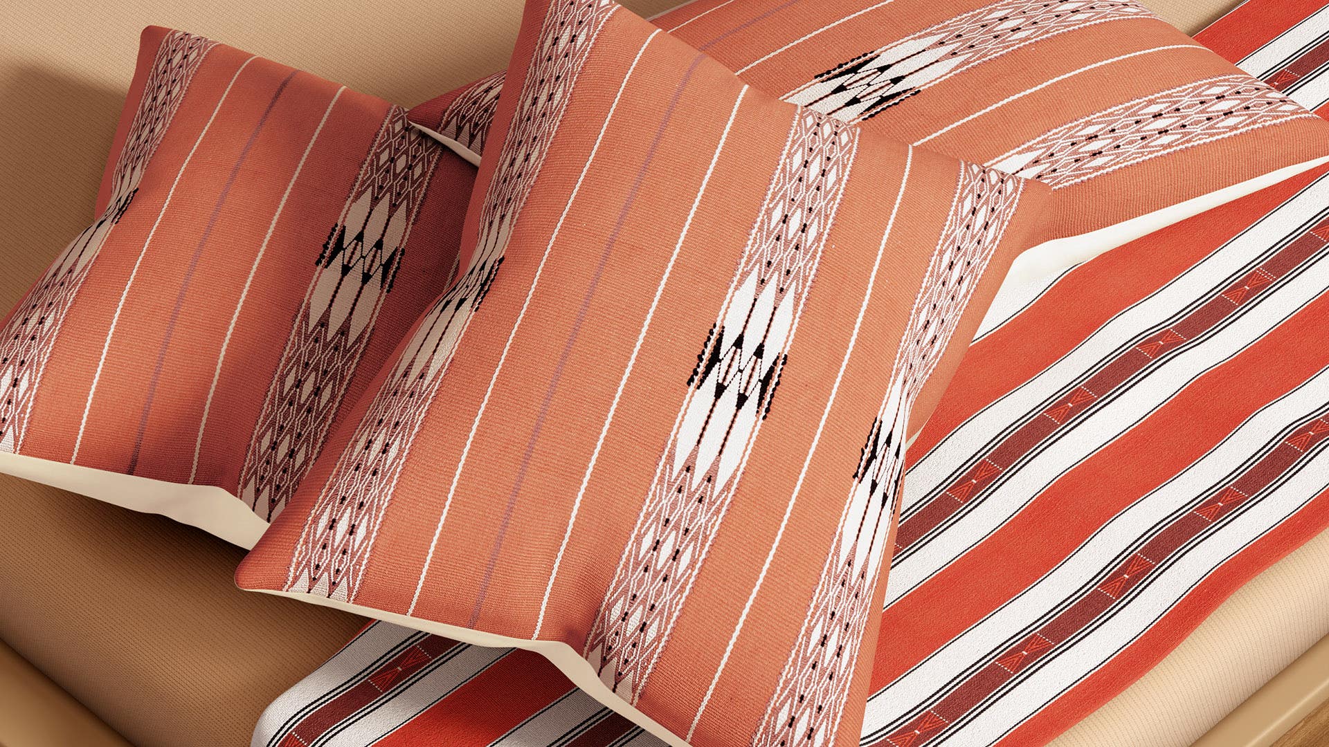 Traditional Naga Design-Handloom woven (Traditional loin loom) Cotton Cushion Cover