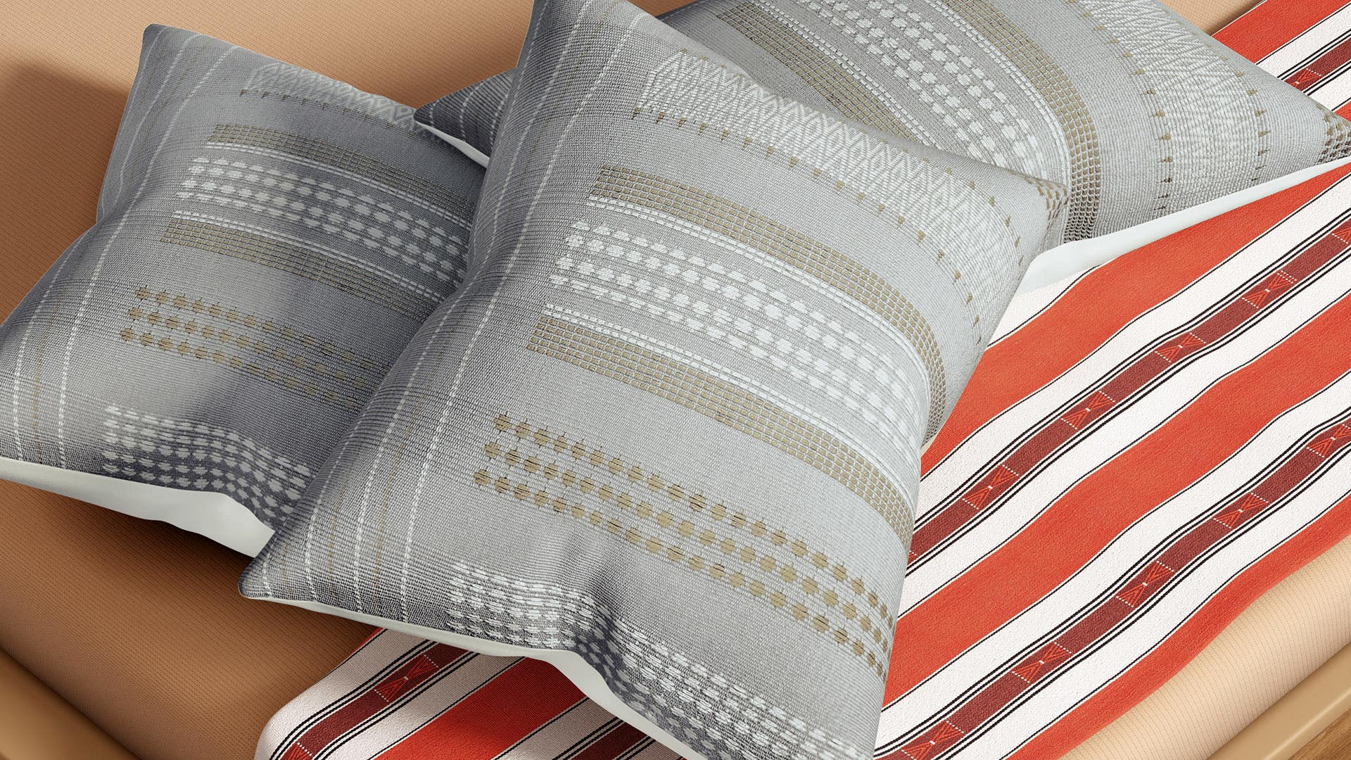 Traditional Naga Design-Handloom woven (Traditional loin loom) Cotton Cushion Cover