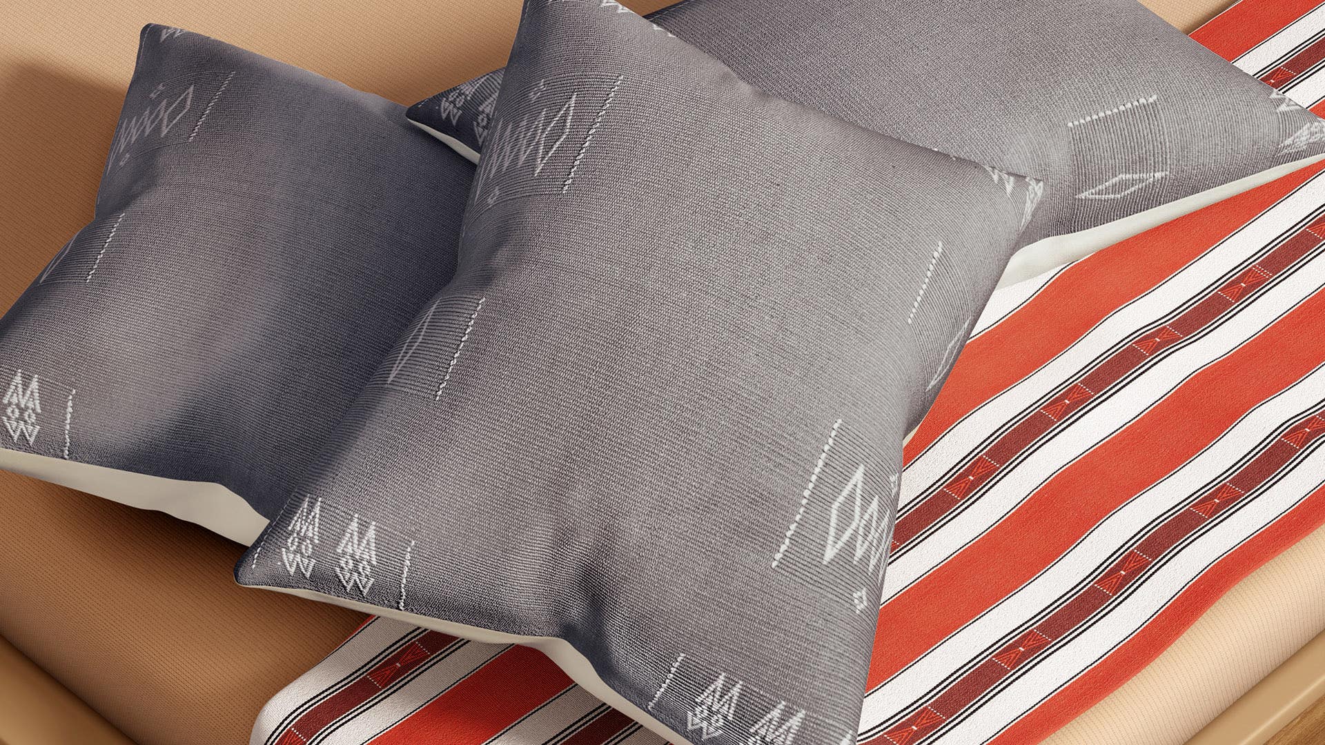 Traditional Naga Design-Handloom woven (Traditional loin loom) Cotton Cushion Cover