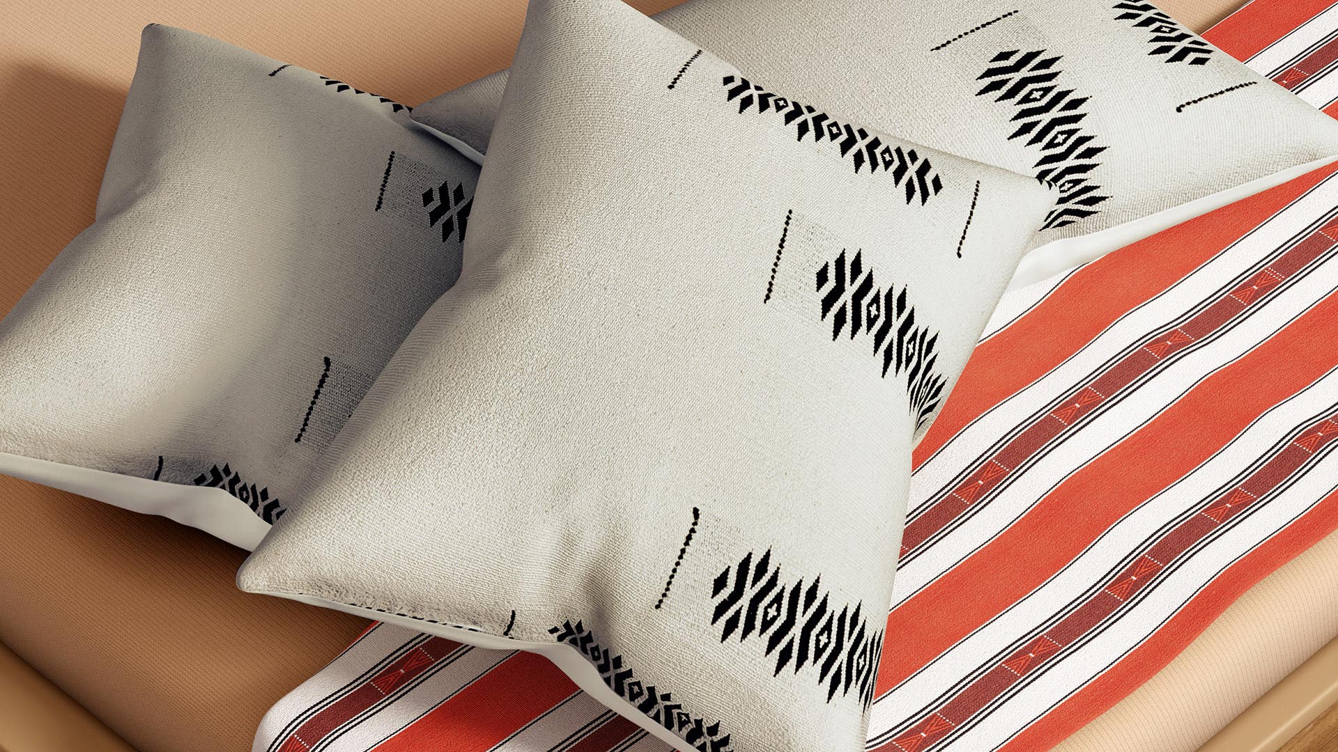Traditional Naga Design-Handloom woven (Traditional loin loom) Cotton Cushion Cover