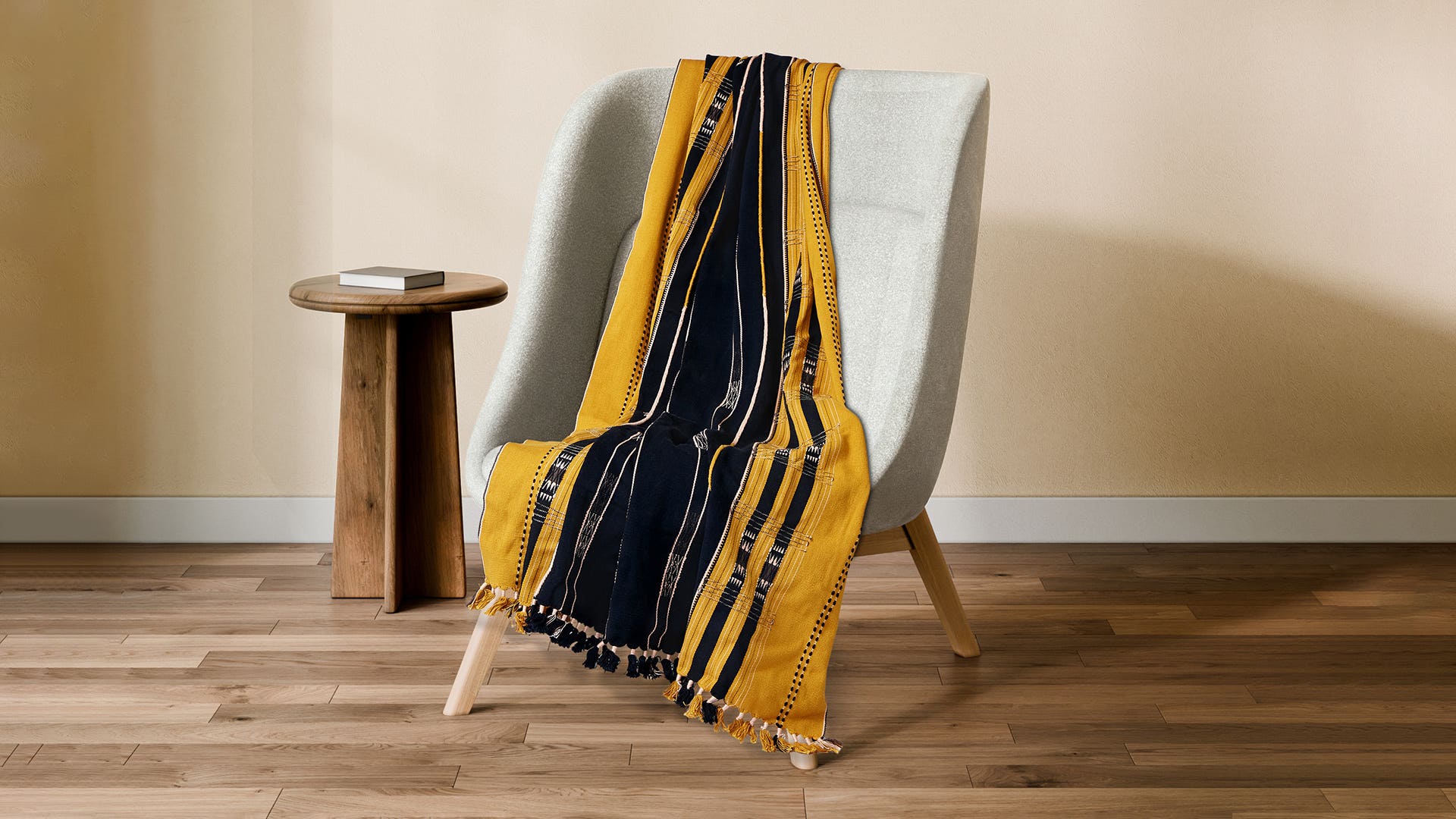 Golden Nightfall 42*72 Patterned Throw
