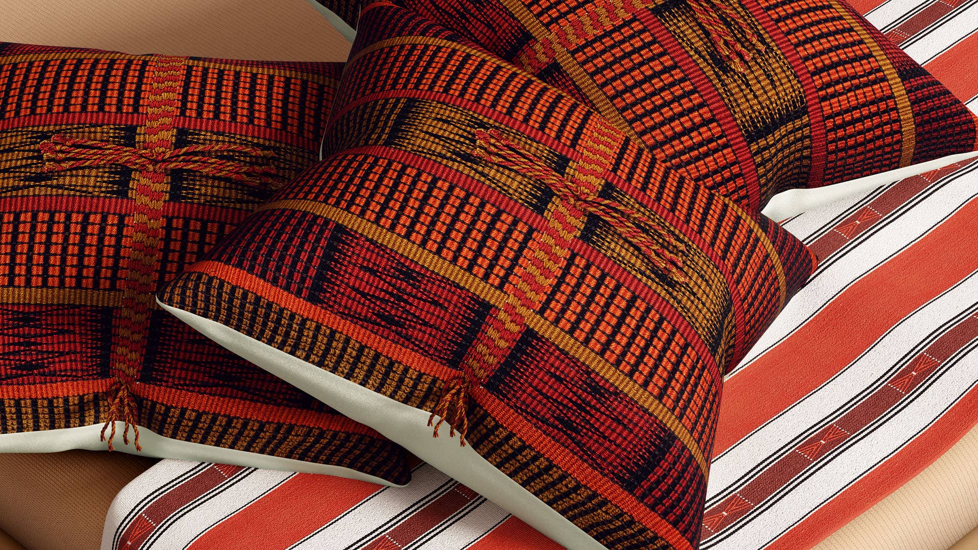Traditional Naga Design-Handloom woven (Traditional loin loom) Cotton Cushion Cover