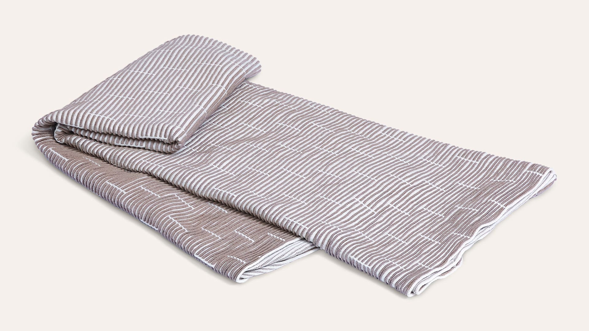 Calm Grey Minimal Cotton Knitted Throw