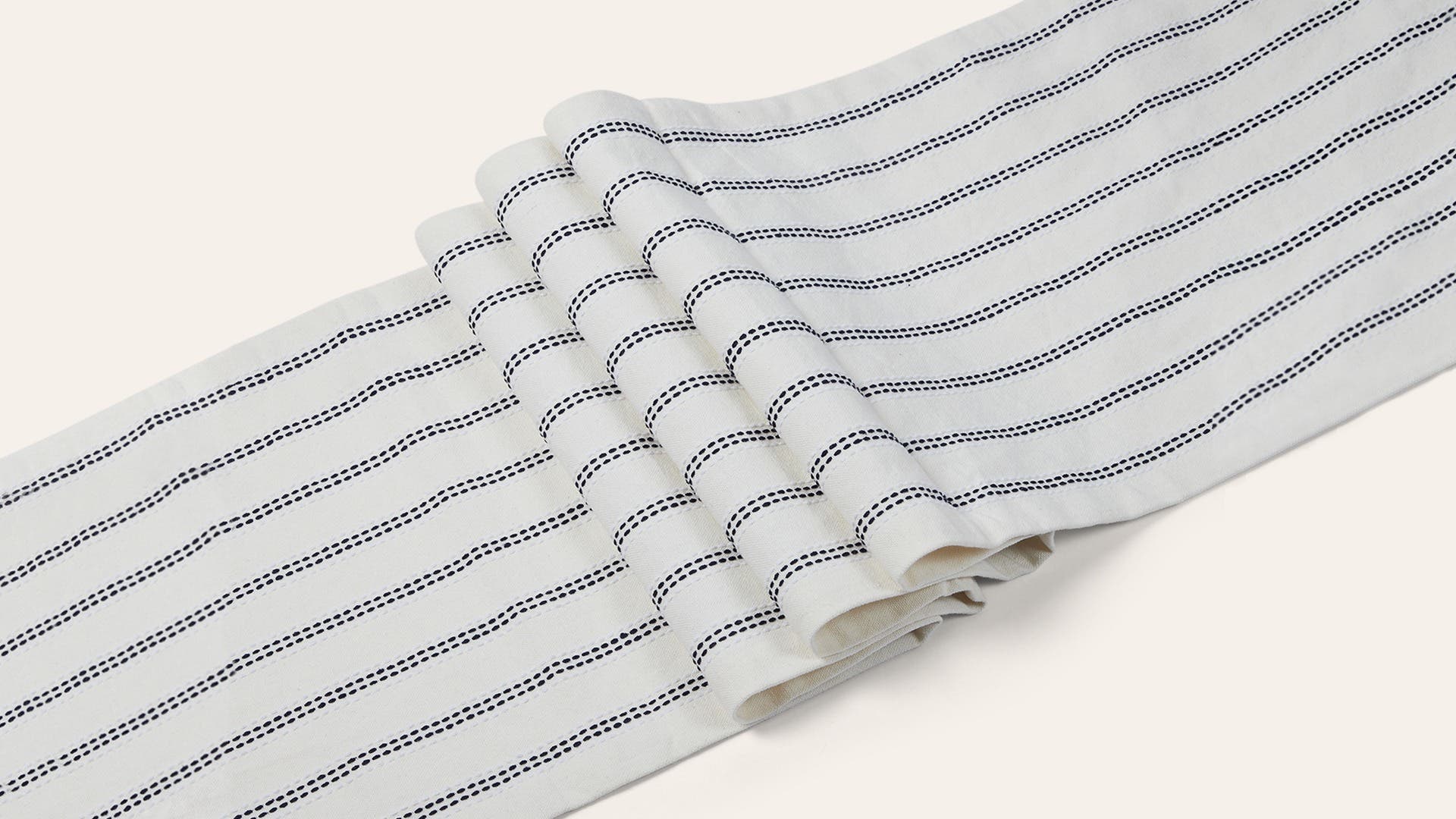 Blue Stripes Cotton Table Runner