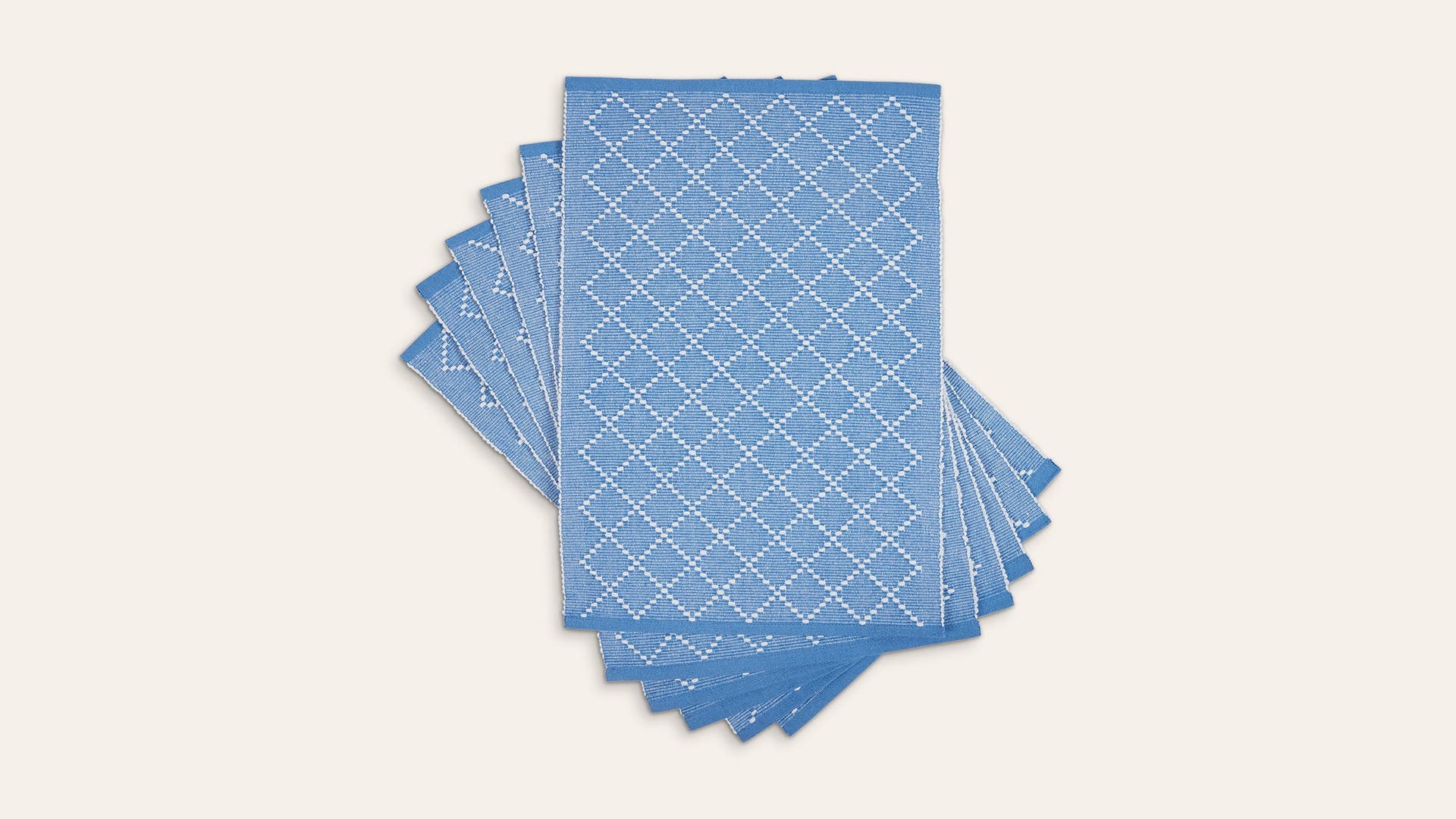 Chequered Print Cotton Table Mats