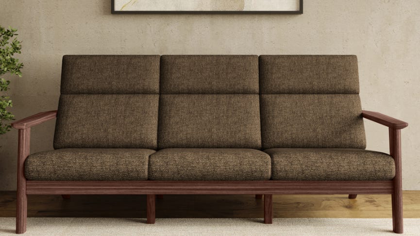 Zenara 3-Seater Fabric Sofa