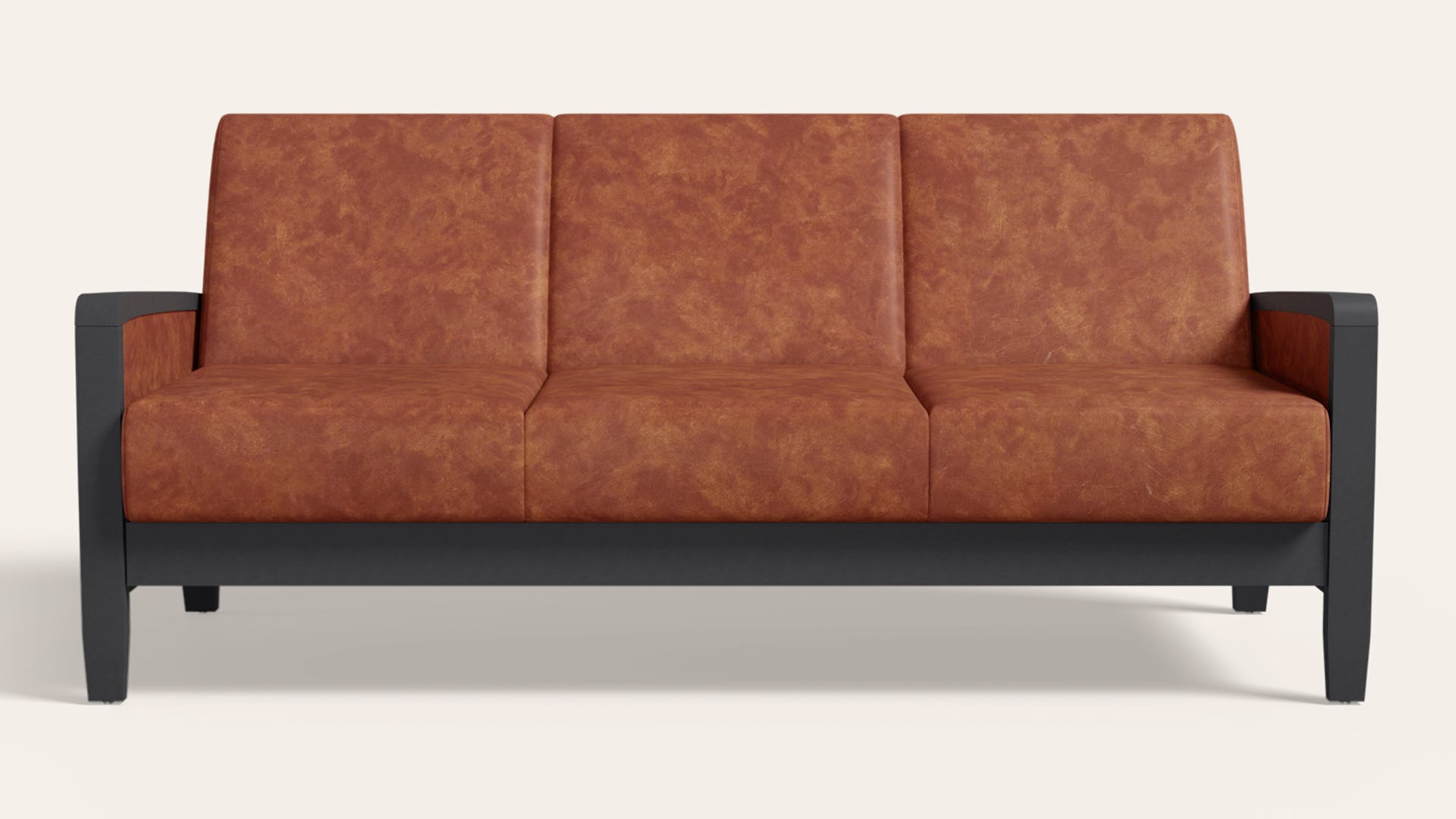 Encardo Annexe 3-Seater Leatherette Sofa