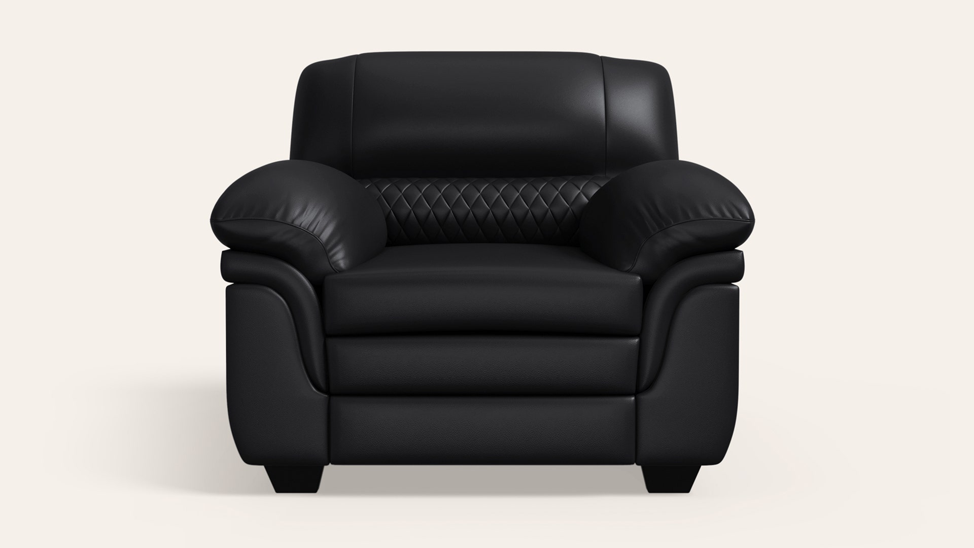 Buy Orleans Plus 1-Seater Leather Sofa 1-Year Warranty, Solid Wood