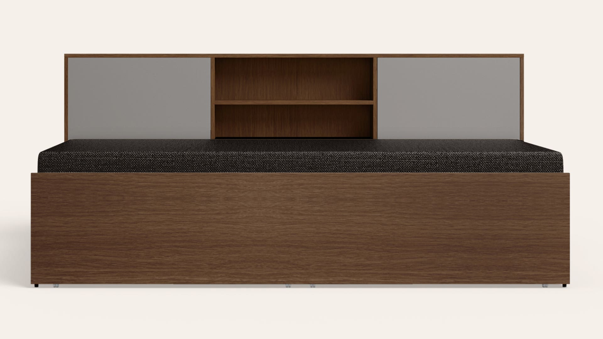Twogether Diwan Fabric Sofa Cum Bed with Mattress