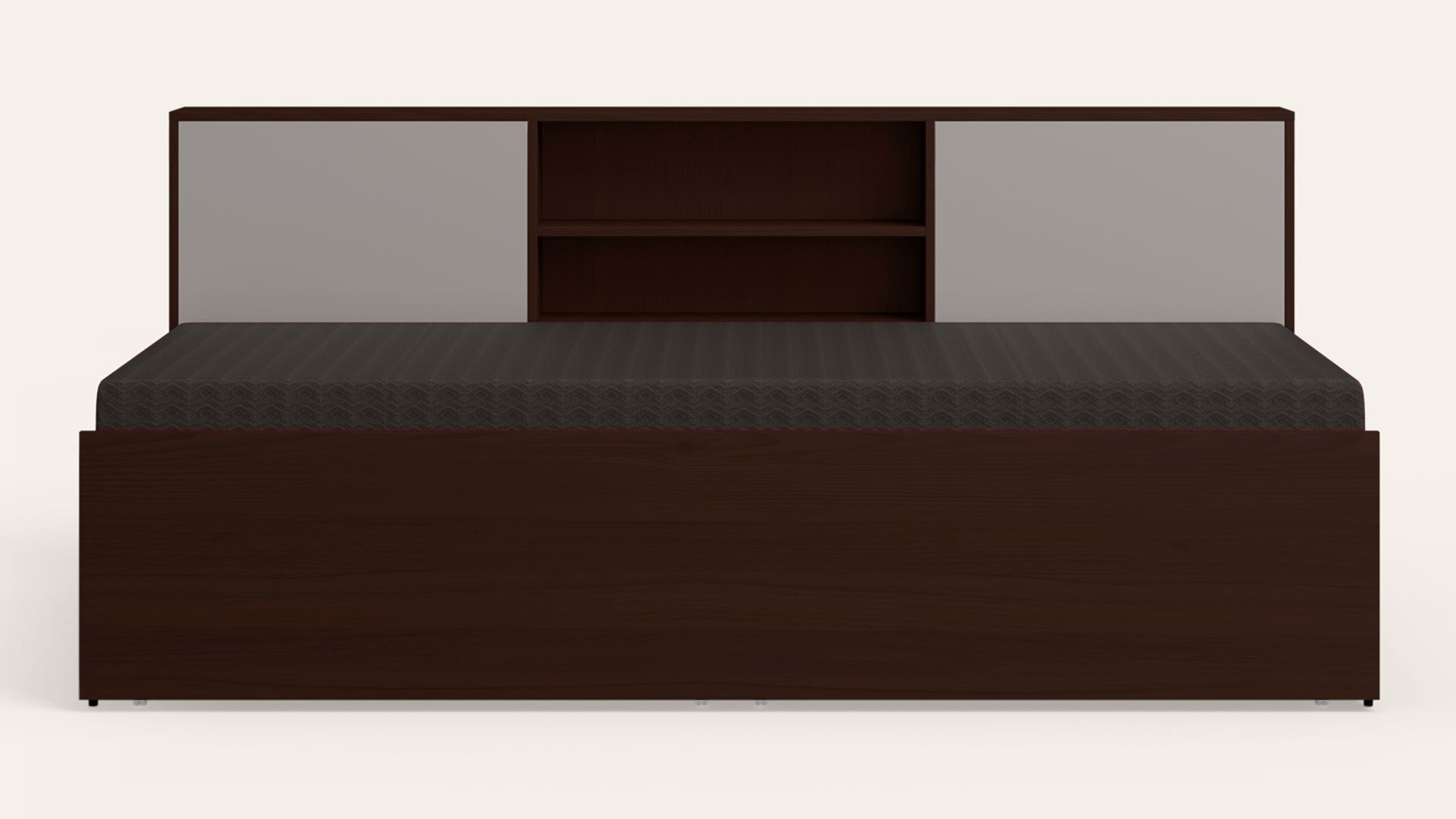 Twogether Diwan Fabric Sofa Cum Bed with Mattress