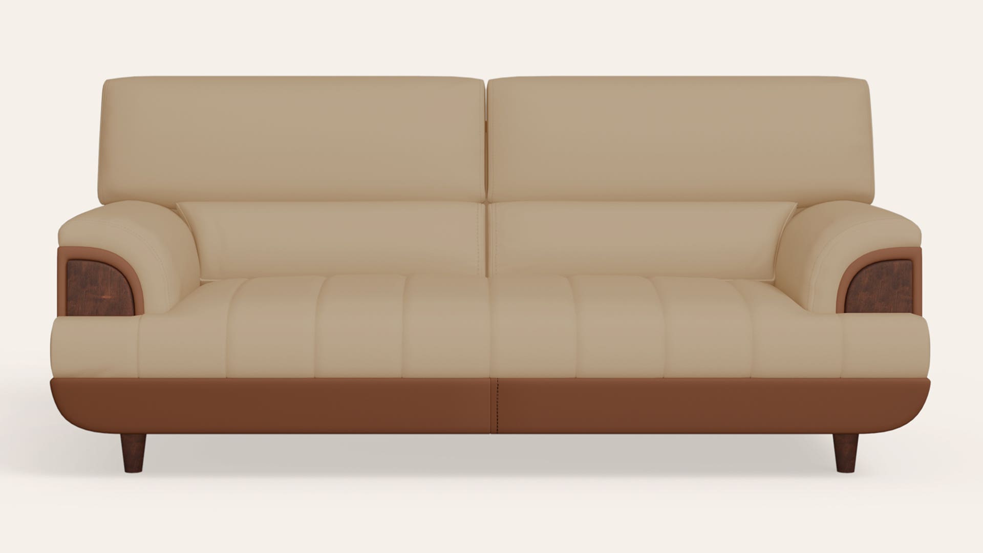 Bayflow 3-Seater Leatherette Sofa