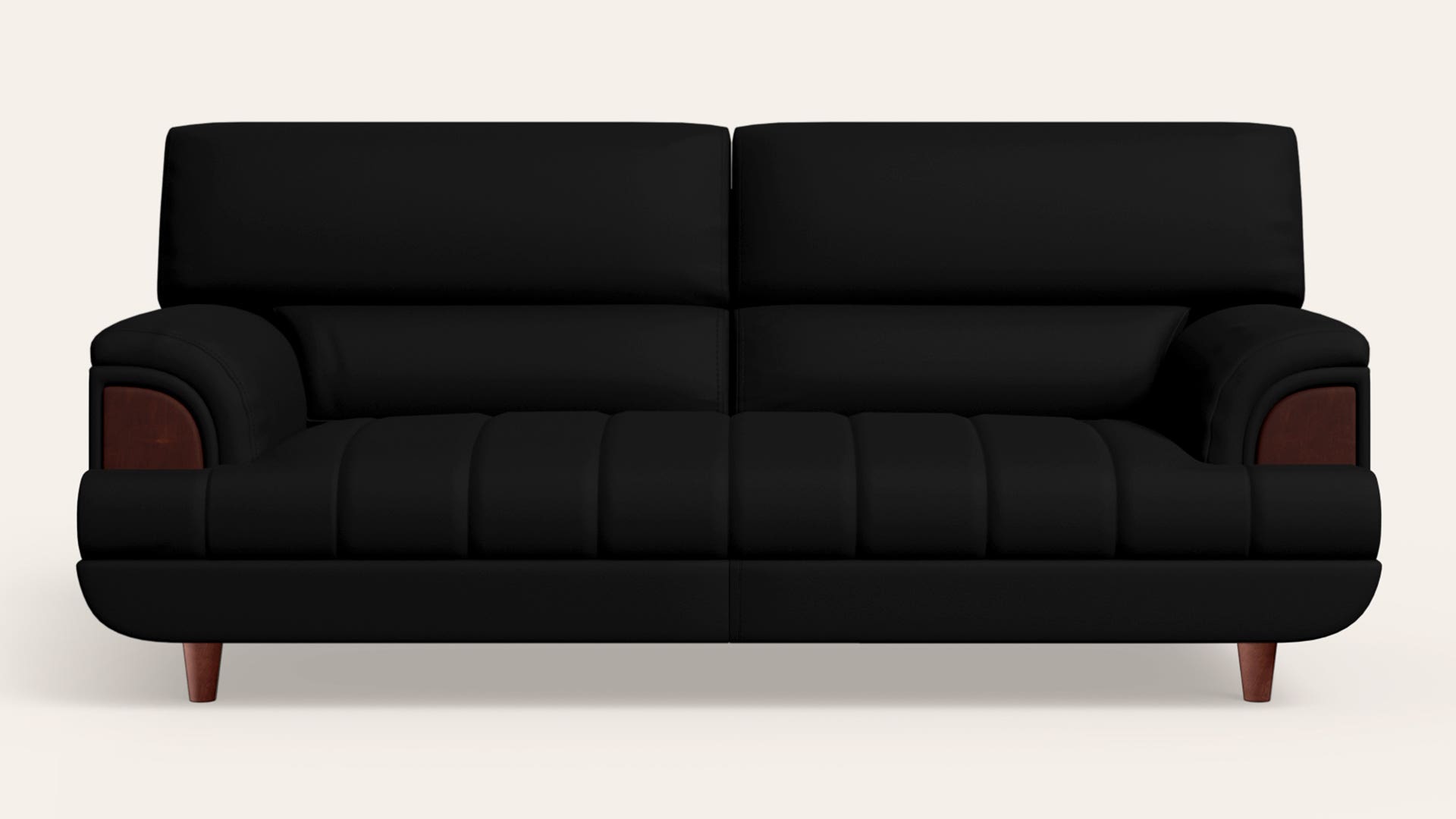 Bayflow 3-Seater Leatherette Sofa