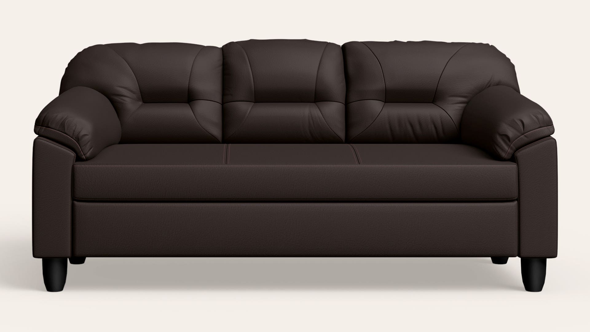 Rejoice 3-Seater Leatherette Sofa