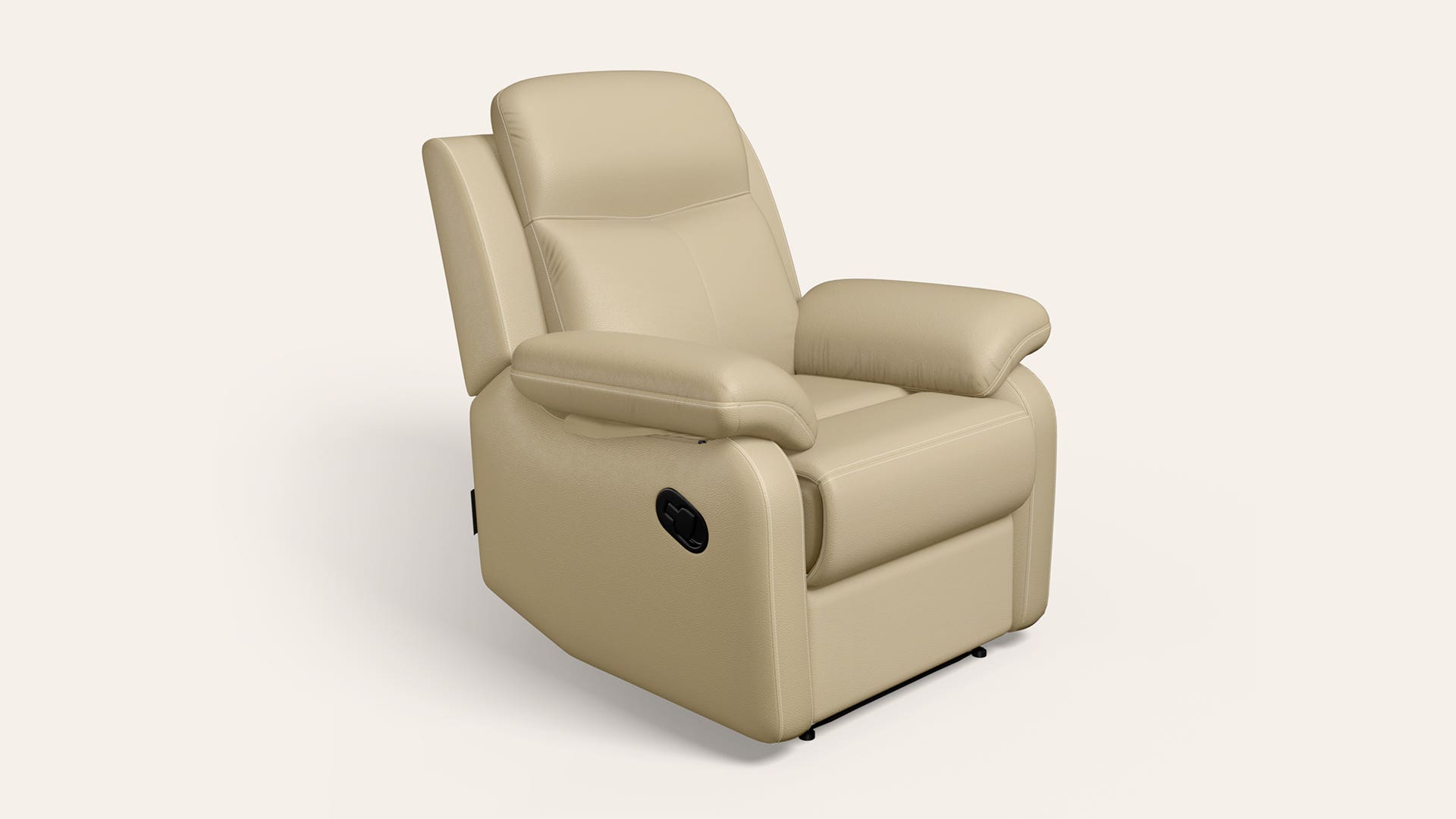 Alpine 1-Seater Synthetic Leather Manual Recliner Sofa